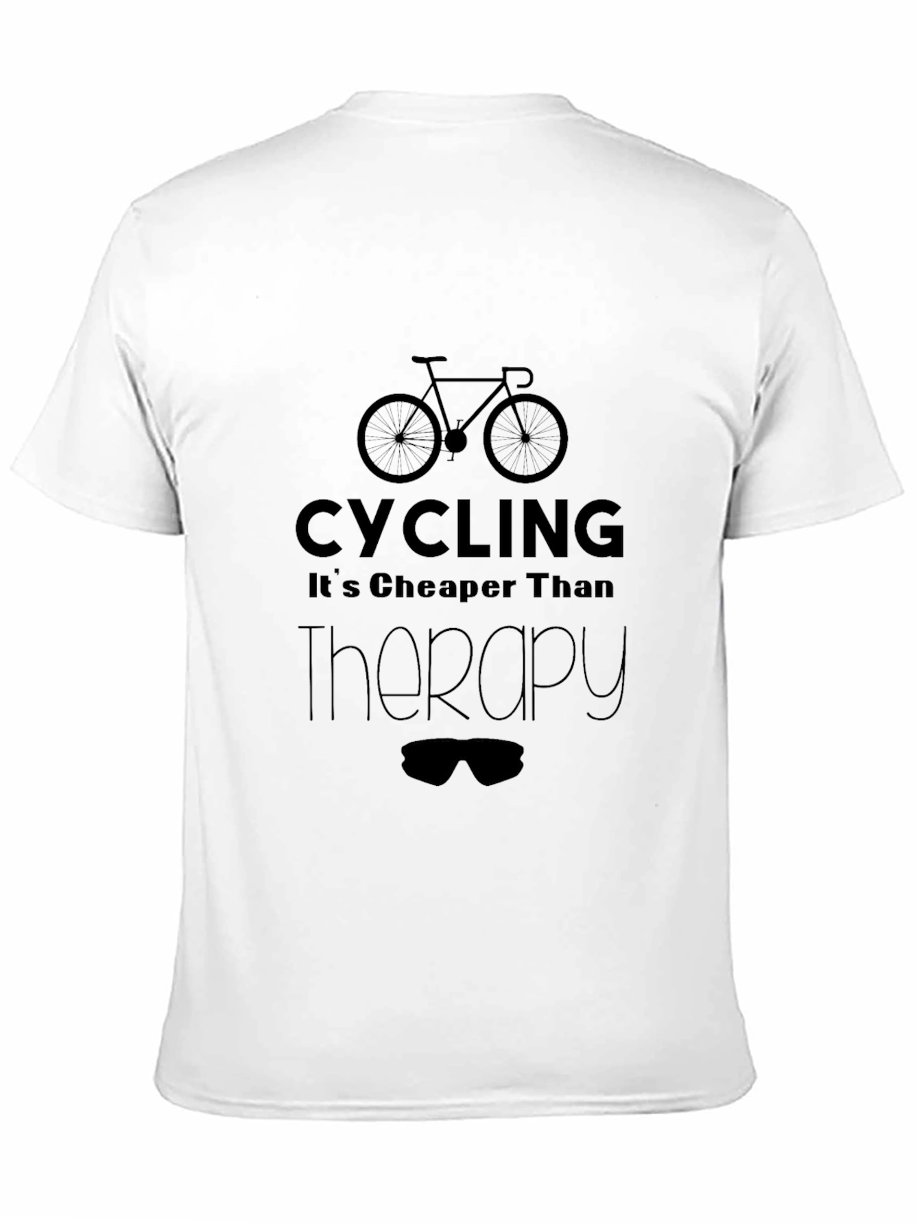 Cycling is Cheaper Than Therapy Black T-Shirt