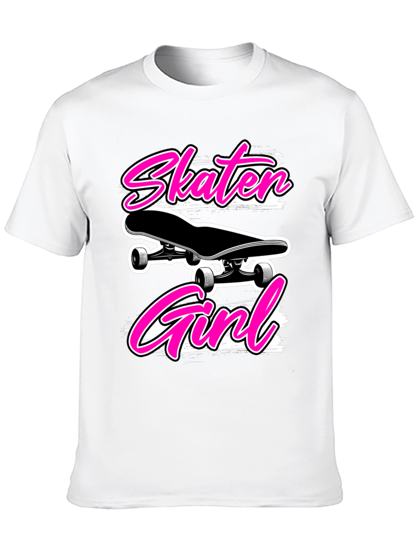 Skater Girl Black T-Shirt - Cool Graphic Tee