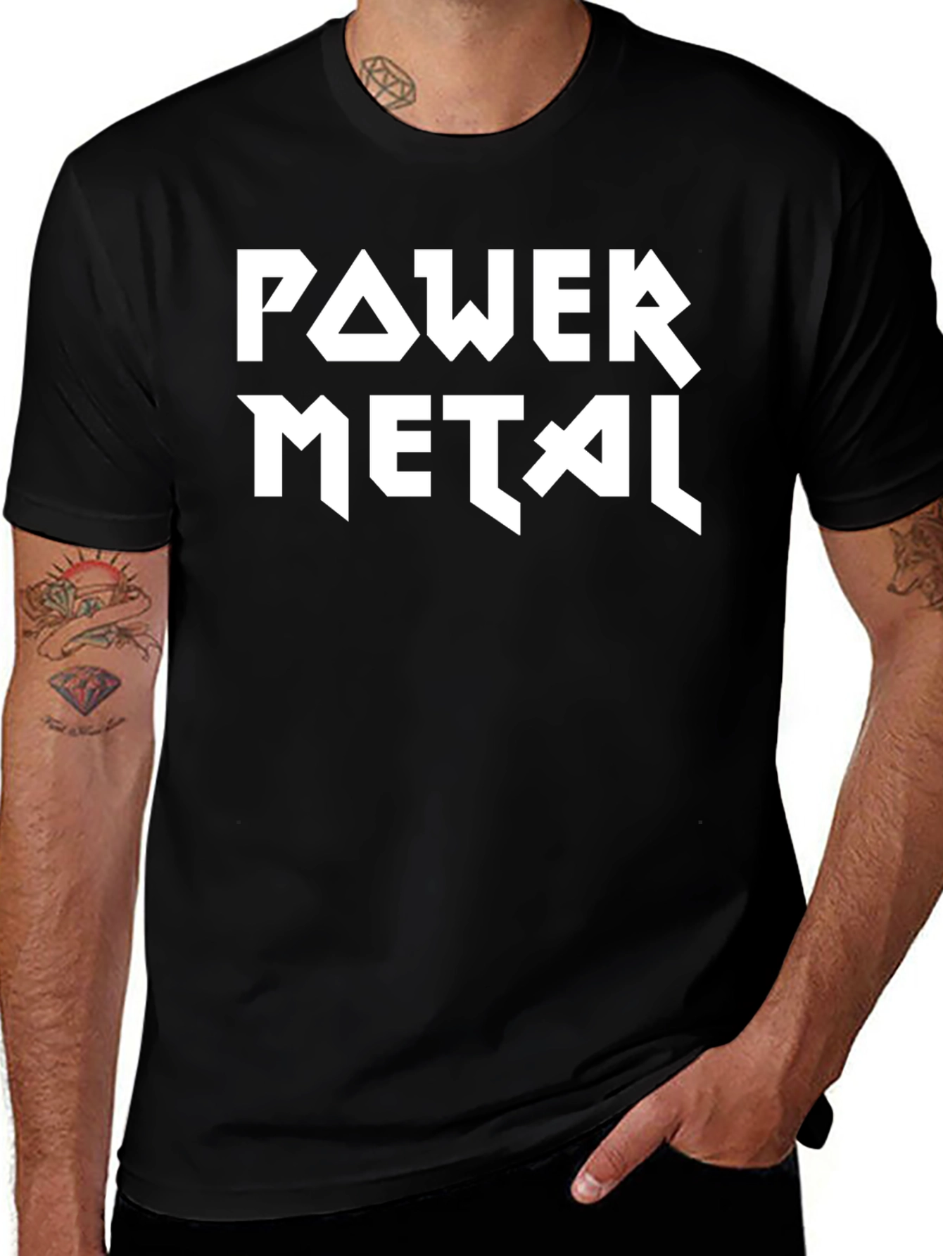Power Metal Graphic T-Shirt - Black Cotton Tee
