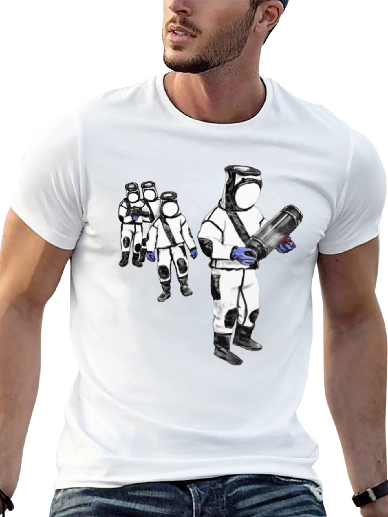 Hazmat Crew Graphic Tee - Black Cotton Shirt