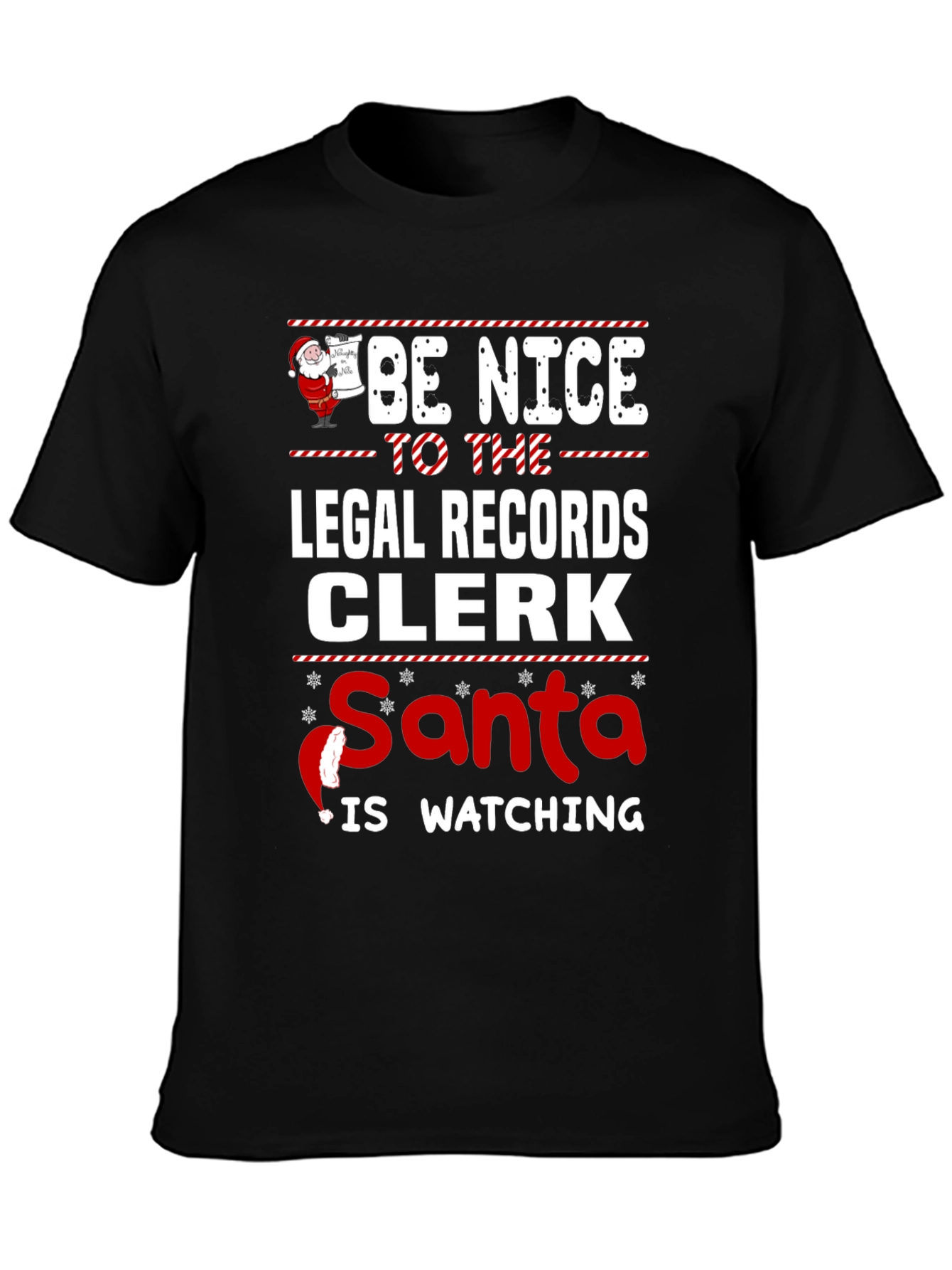 Funny Legal Records Clerk Christmas T-Shirt
