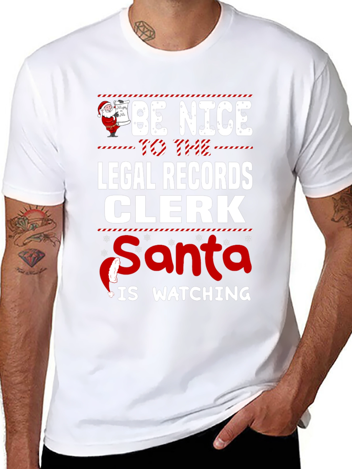Funny Legal Records Clerk Christmas T-Shirt