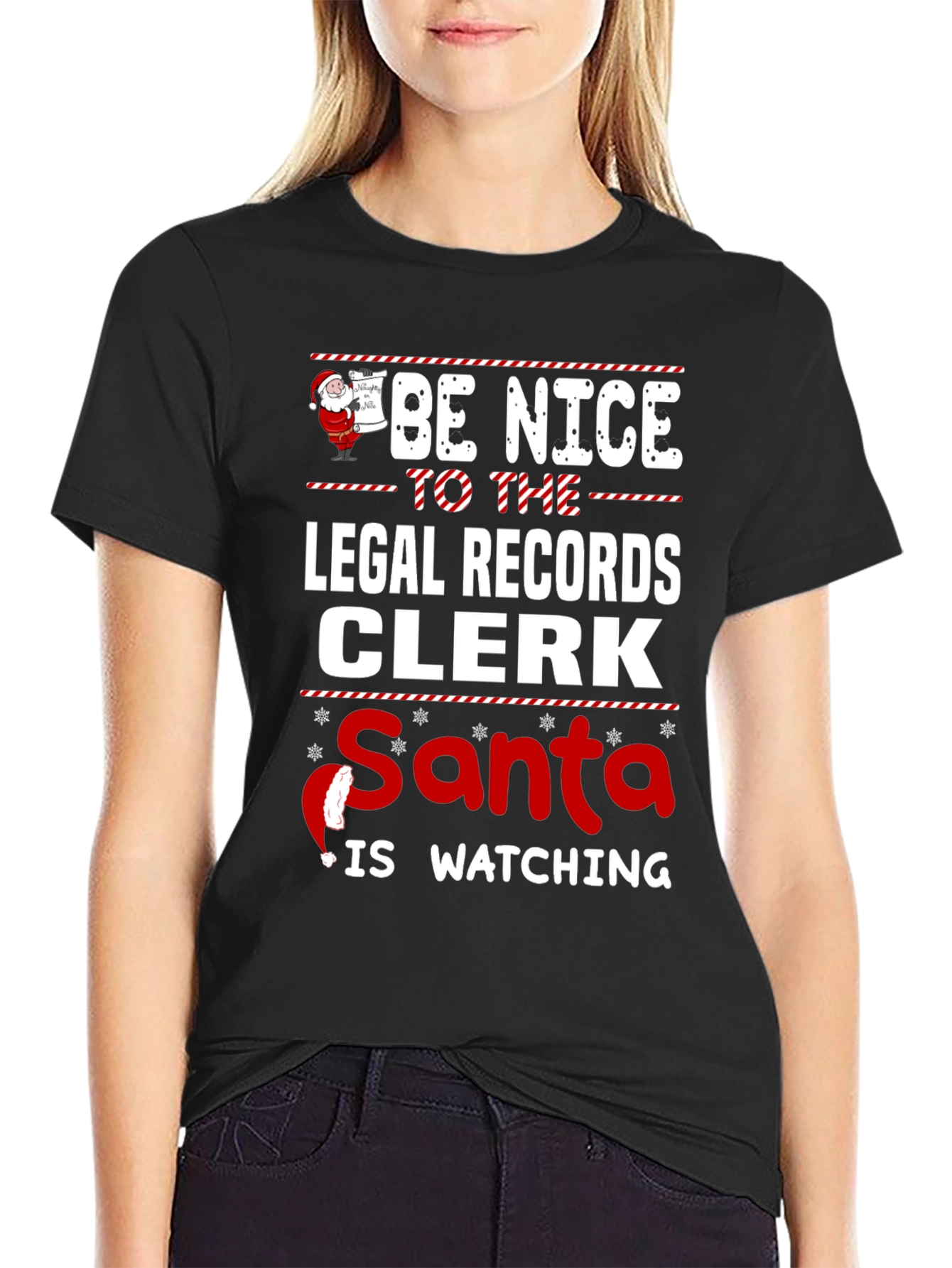 Funny Legal Records Clerk Christmas T-Shirt
