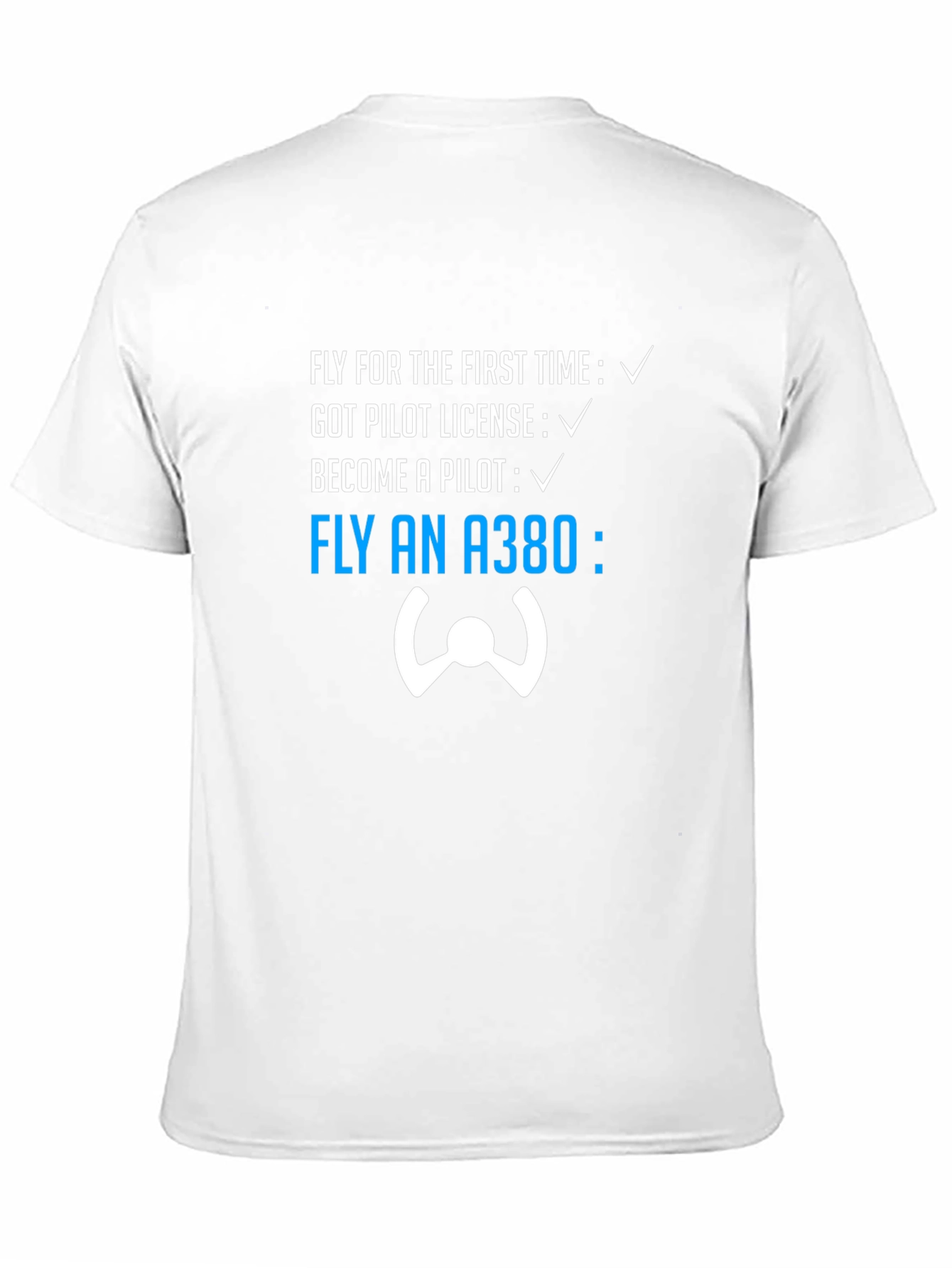 Pilot Checklist T-Shirt - Fly an A380