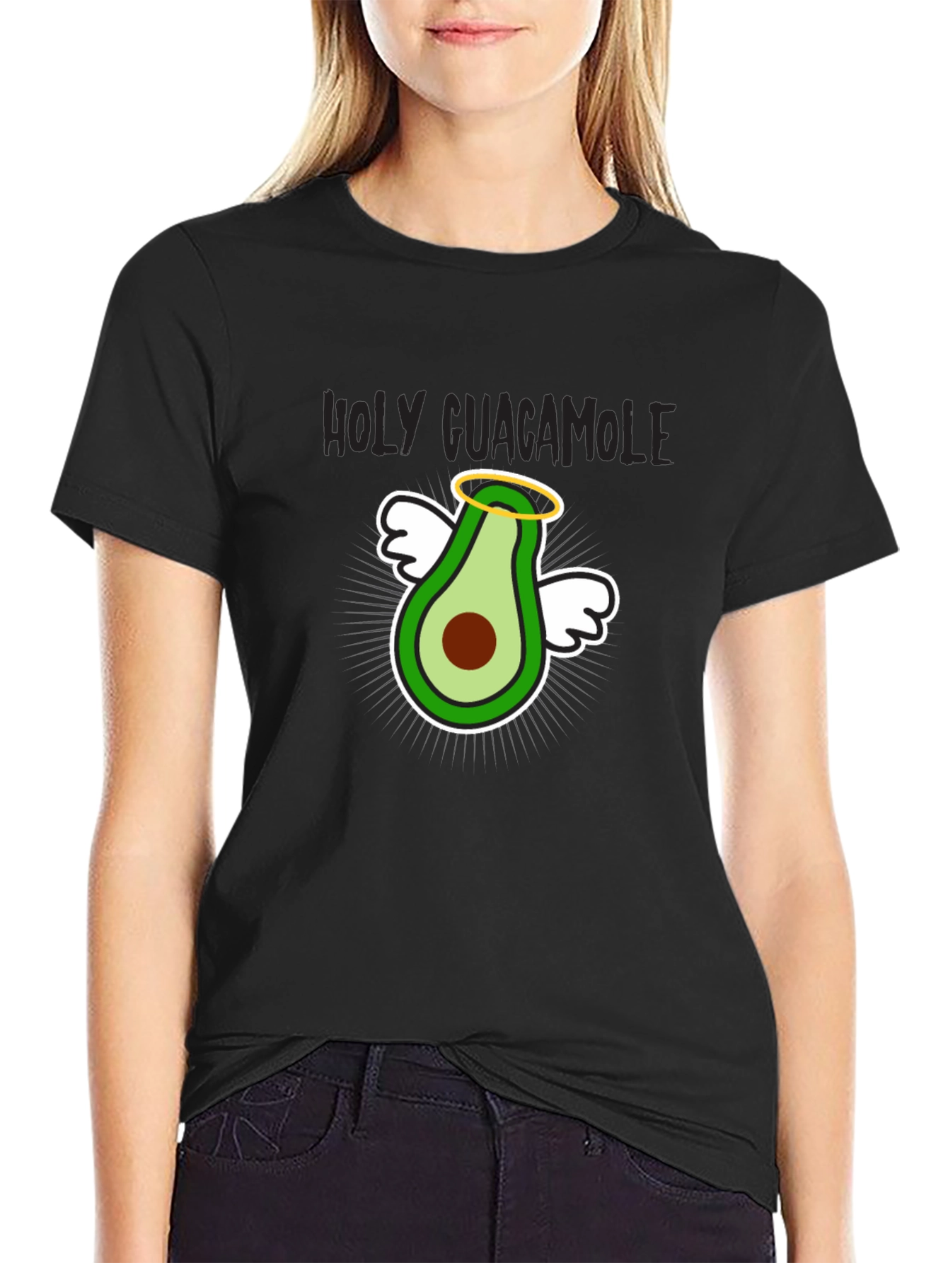 Holy Guacamole T-Shirt - Funny Avocado Angel Graphic Tee
