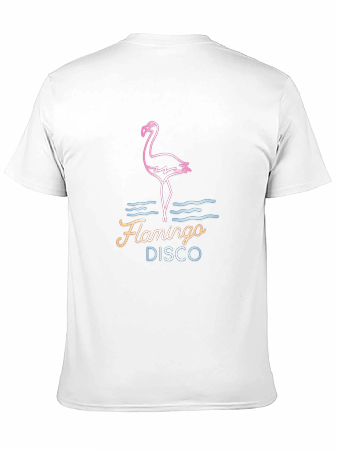 Flamingo Disco Graphic Tee - Neon Style