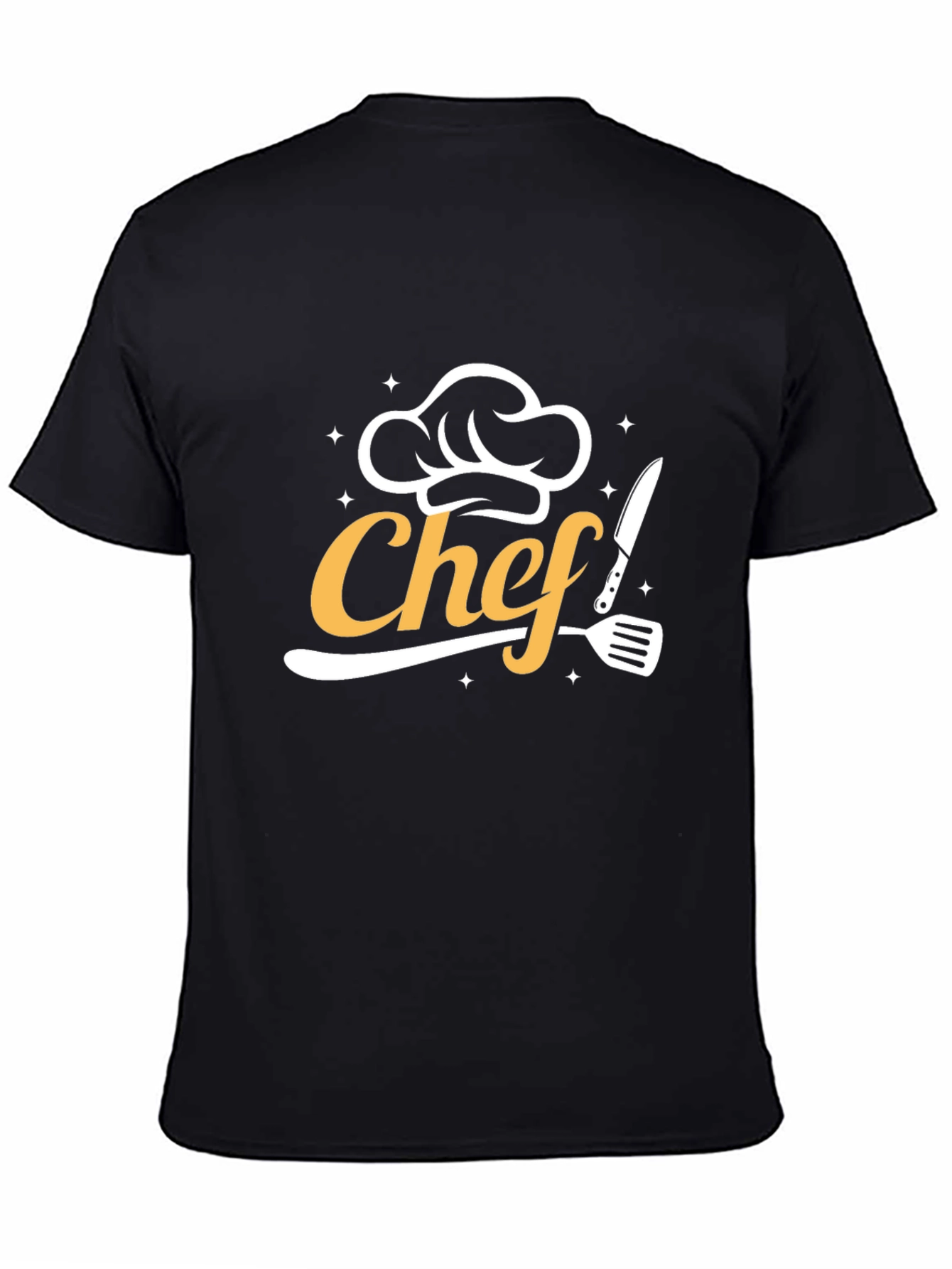 Chef Graphic T-Shirt - Black Cotton Blend Tee
