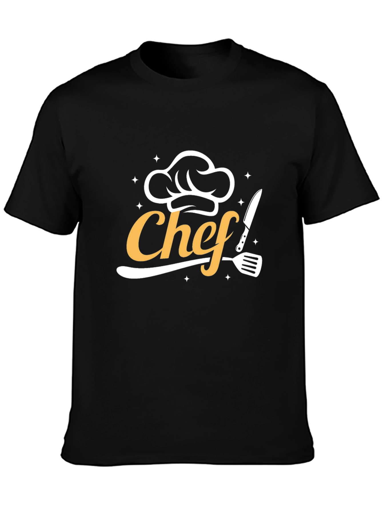 Chef Graphic T-Shirt - Black Cotton Blend Tee
