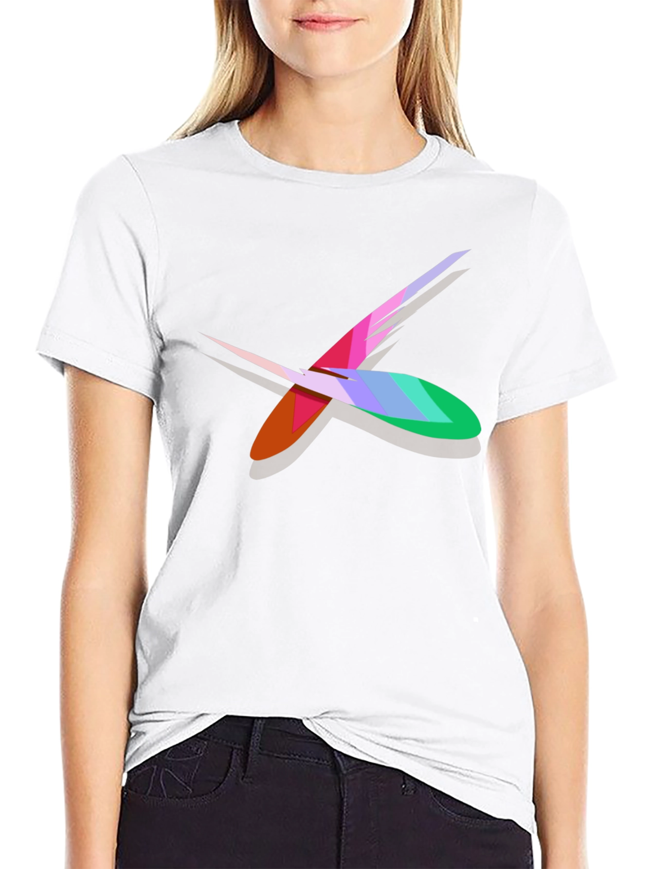 Abstract X Graphic Black Cotton T-Shirt