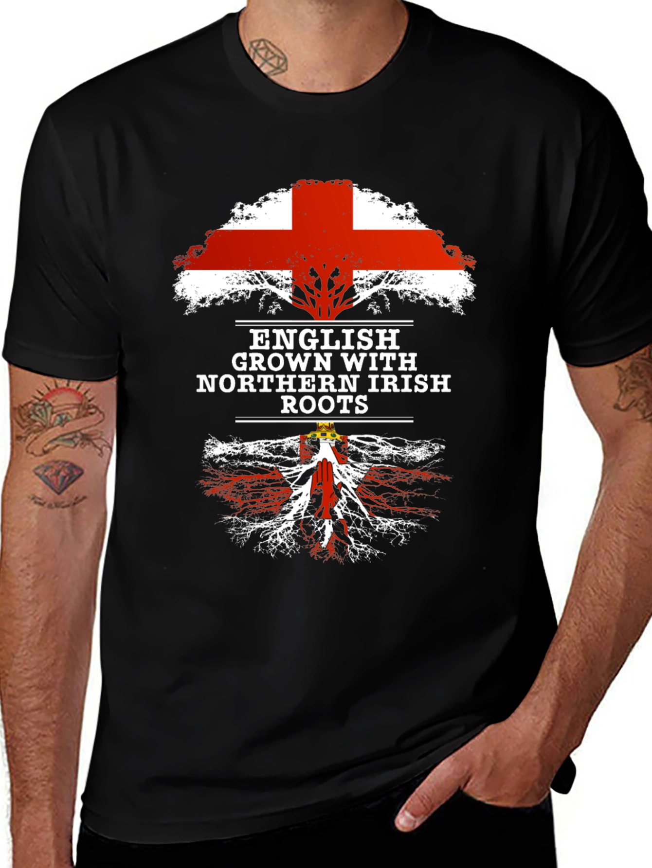 English Grown with Northern Irish Roots T-Shirt
