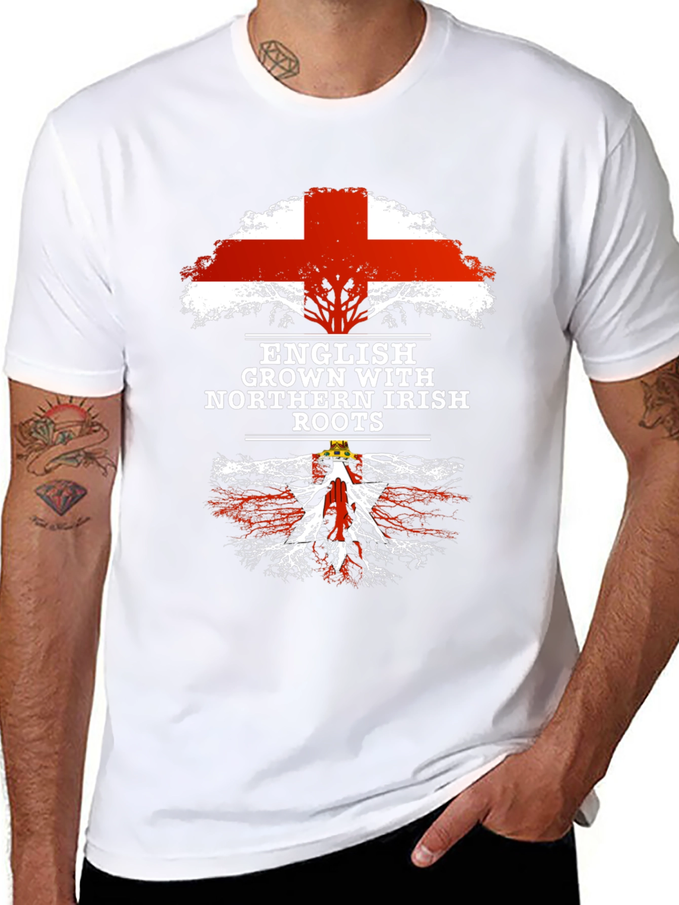 English Grown with Northern Irish Roots T-Shirt