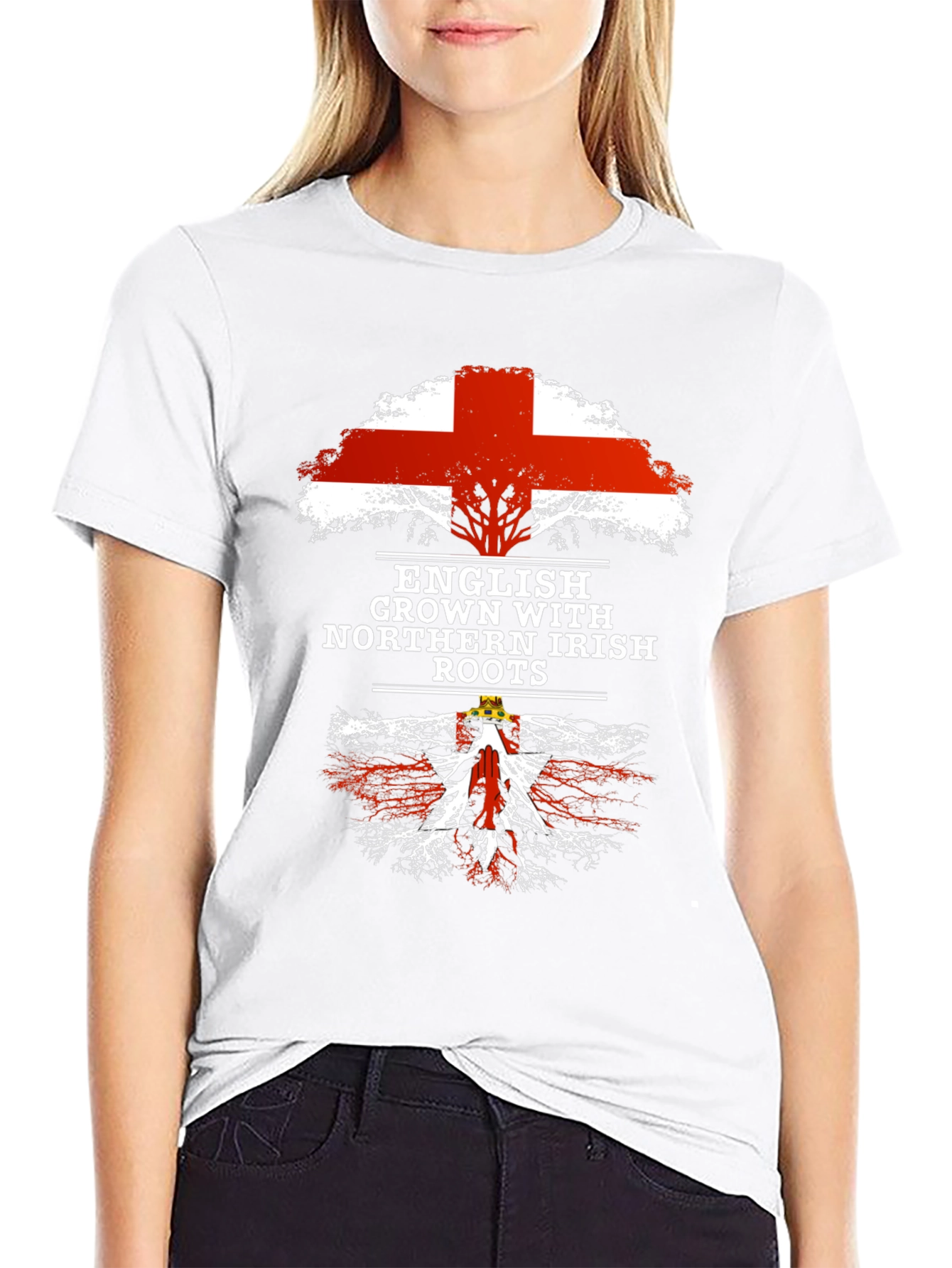 English Grown with Northern Irish Roots T-Shirt