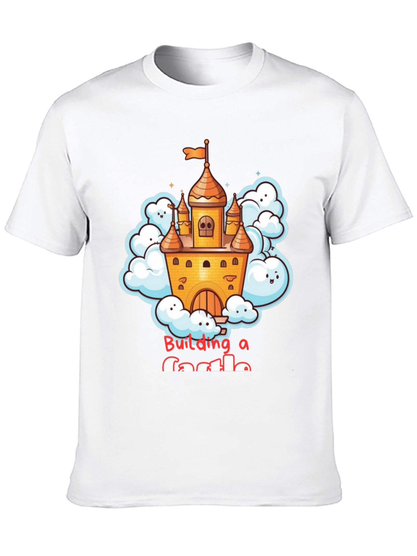 Building a Castle T-Shirt - Fun Cartoon Design