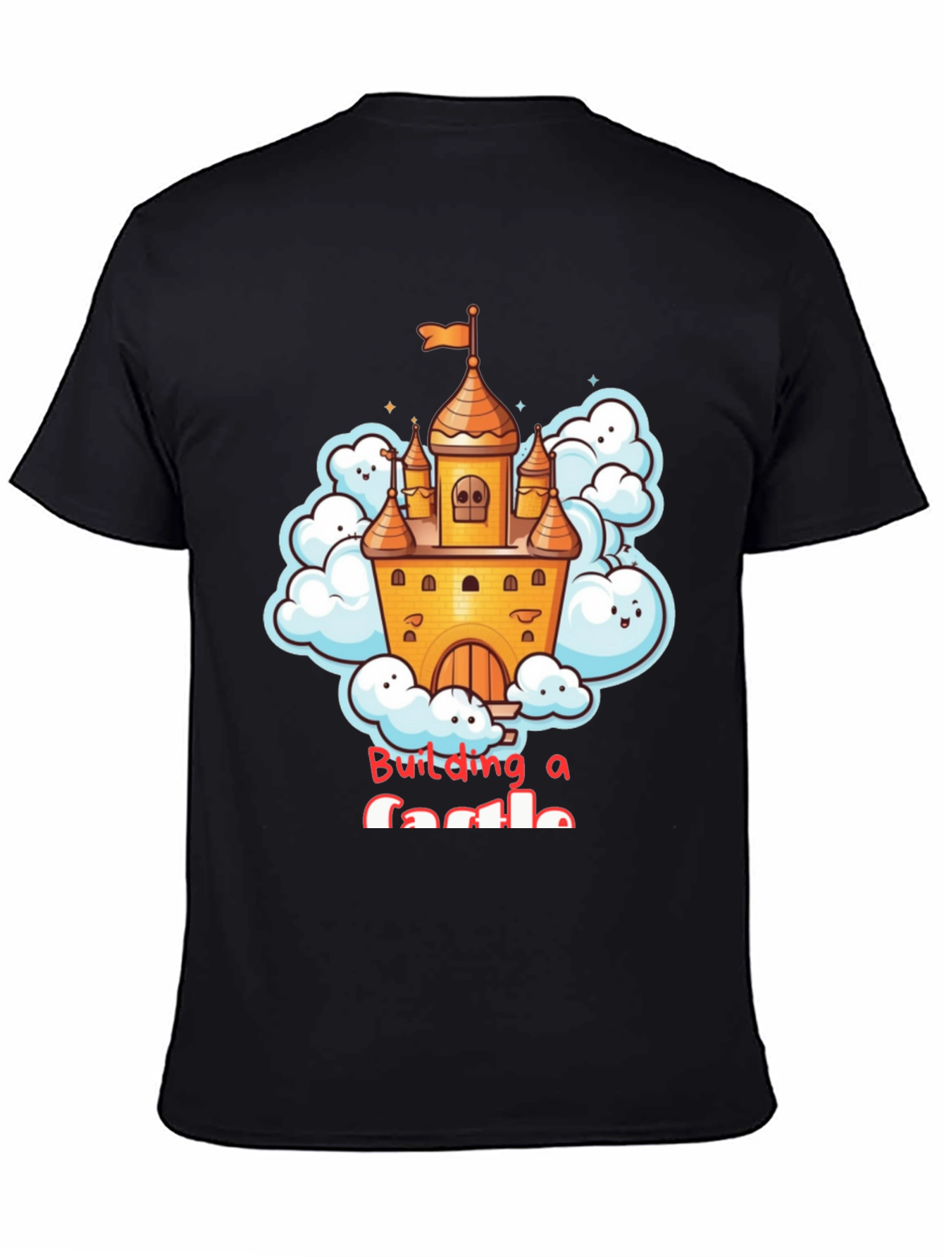 Building a Castle T-Shirt - Fun Cartoon Design
