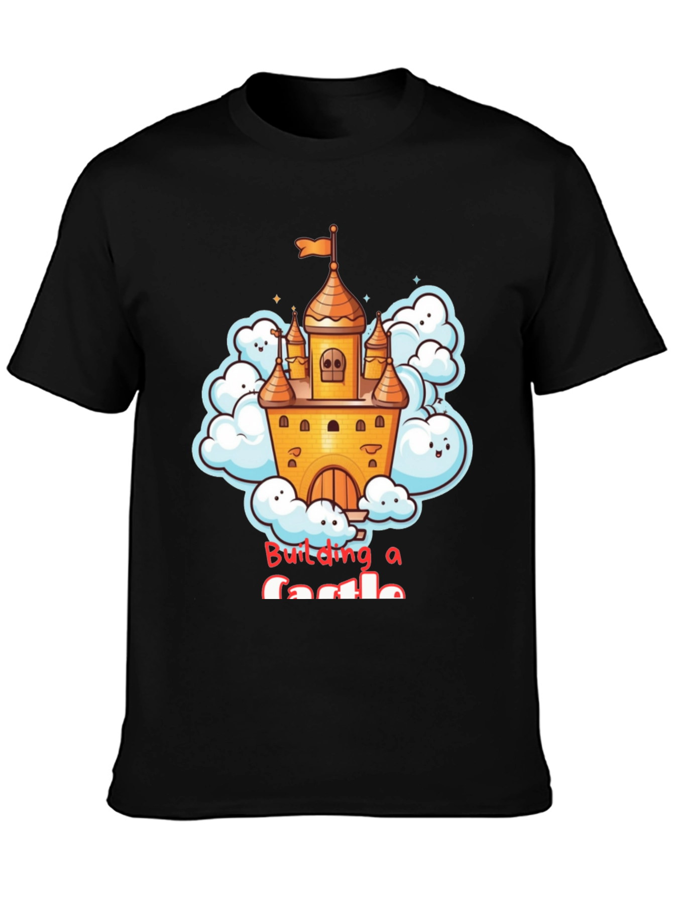 Building a Castle T-Shirt - Fun Cartoon Design