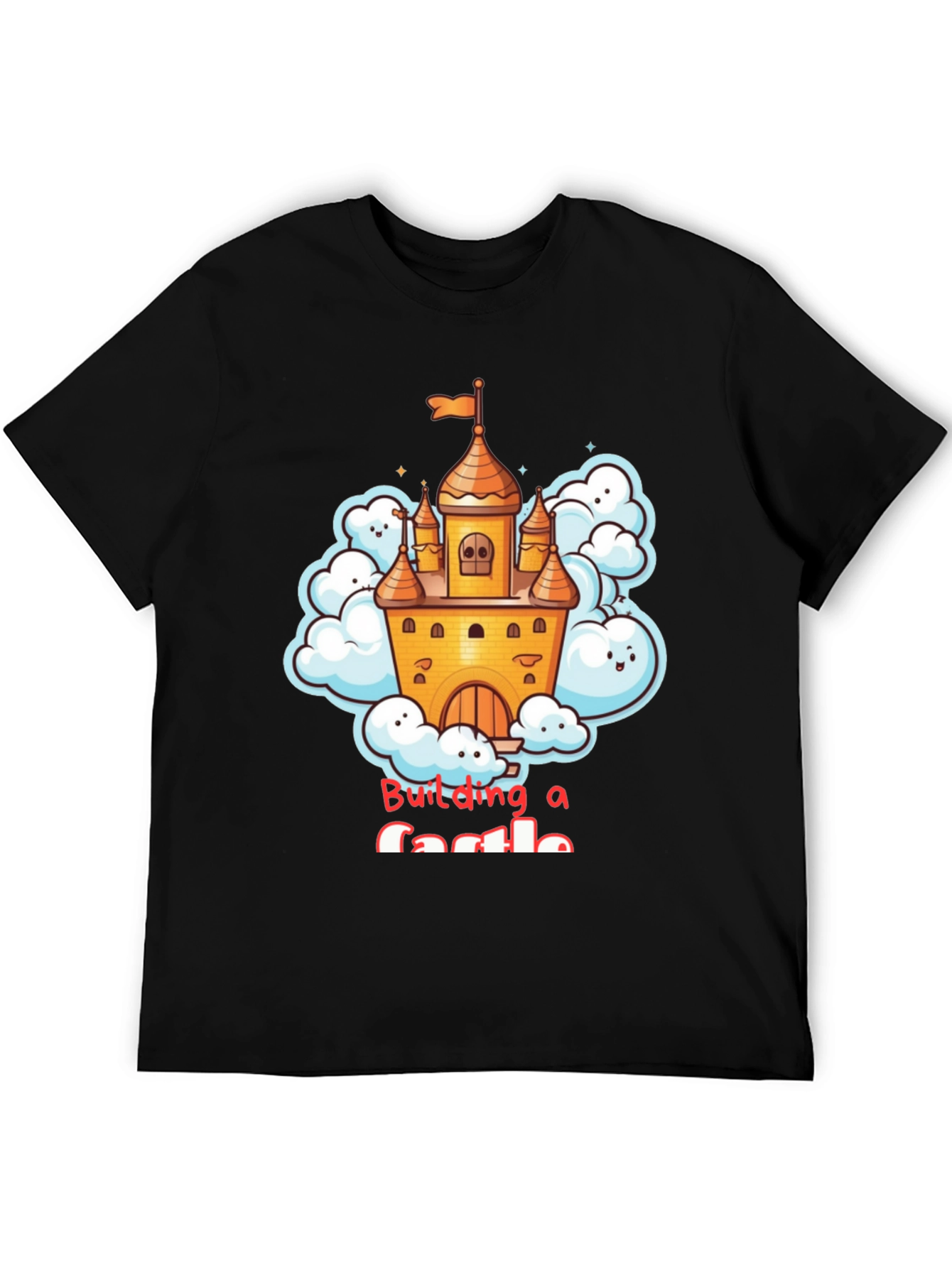 Building a Castle T-Shirt - Fun Cartoon Design