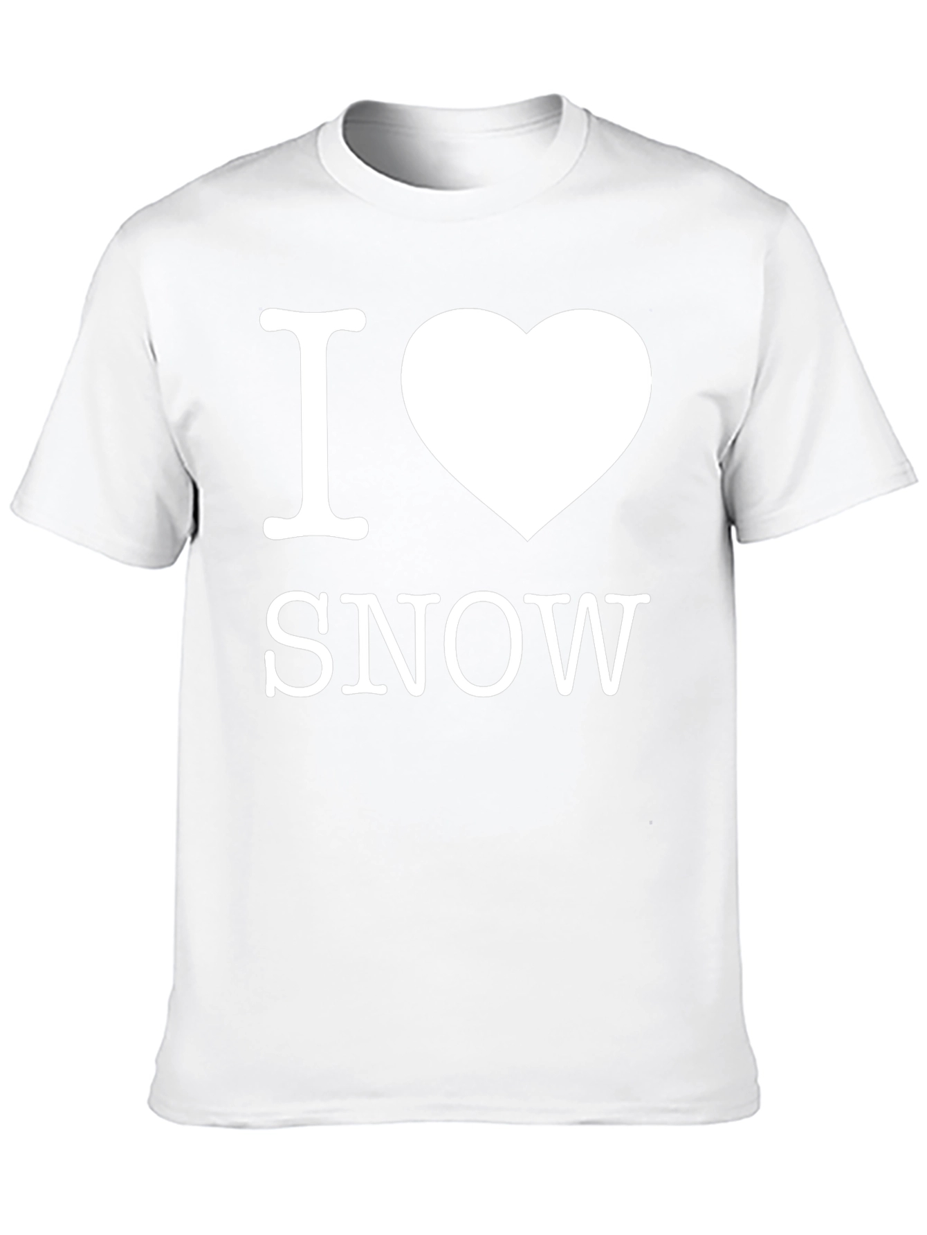 I Love Snow Graphic Tee - Casual Cotton T-Shirt
