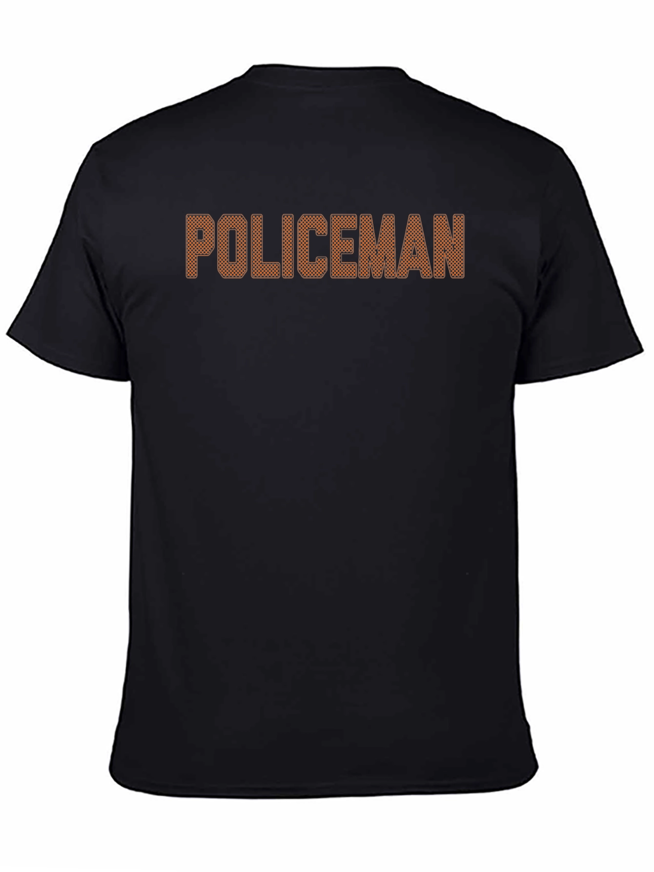 Policeman Graphic Print Black T-Shirt