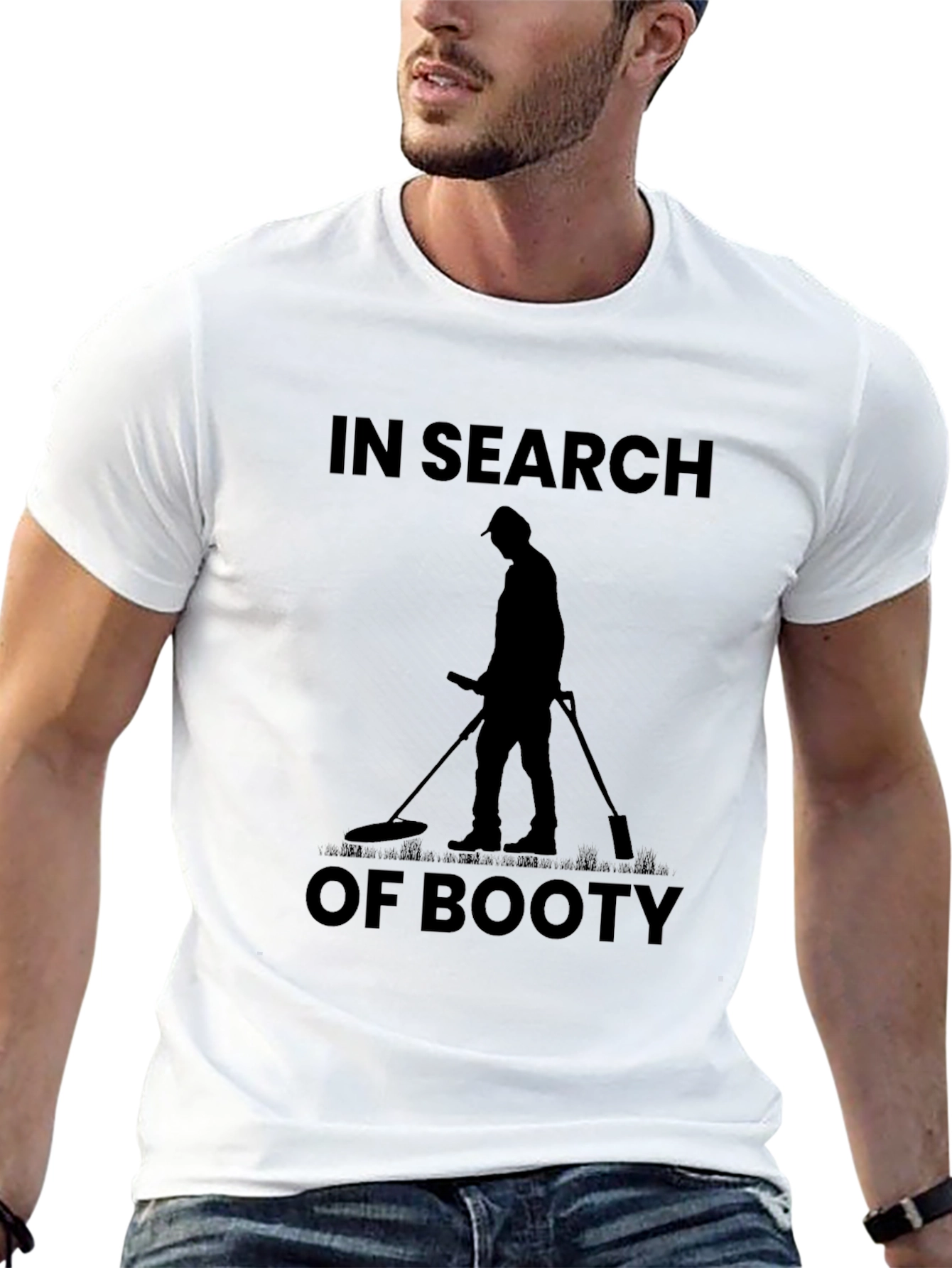 Mens In Search of Booty Black T-Shirt