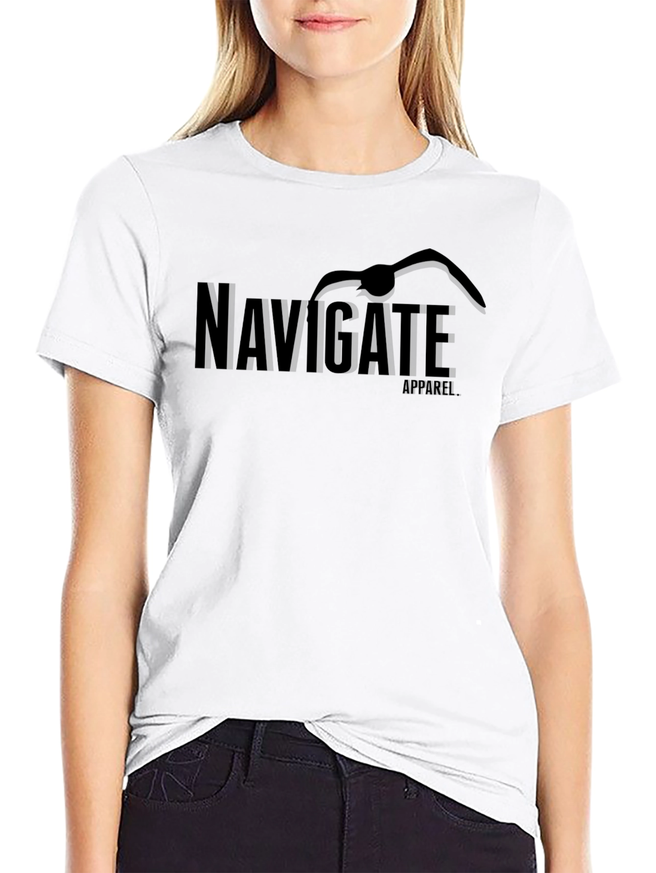 Navigate Apparel Black Graphic T-Shirt