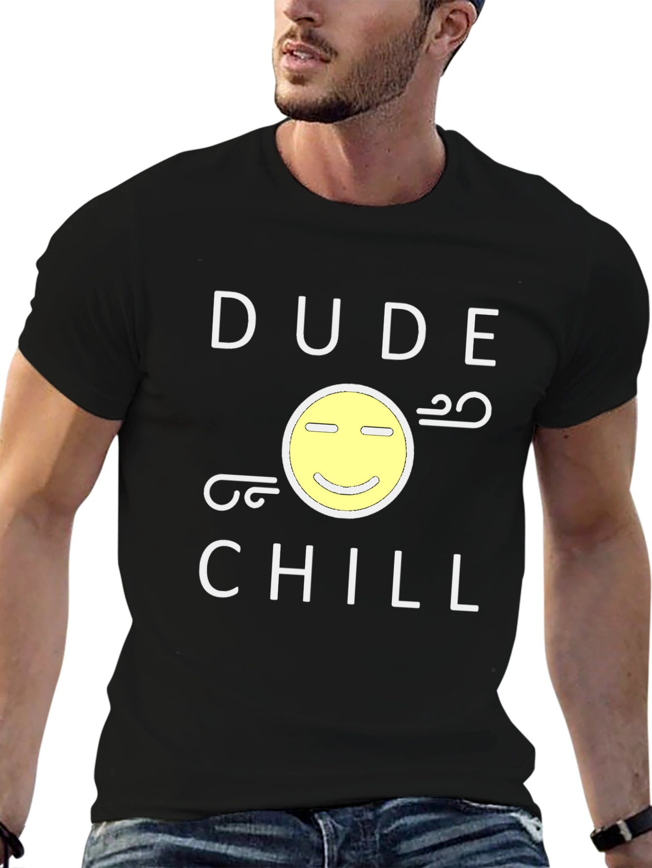 Dude Chill Graphic T-Shirt - Relaxed Fit Cotton Tee
