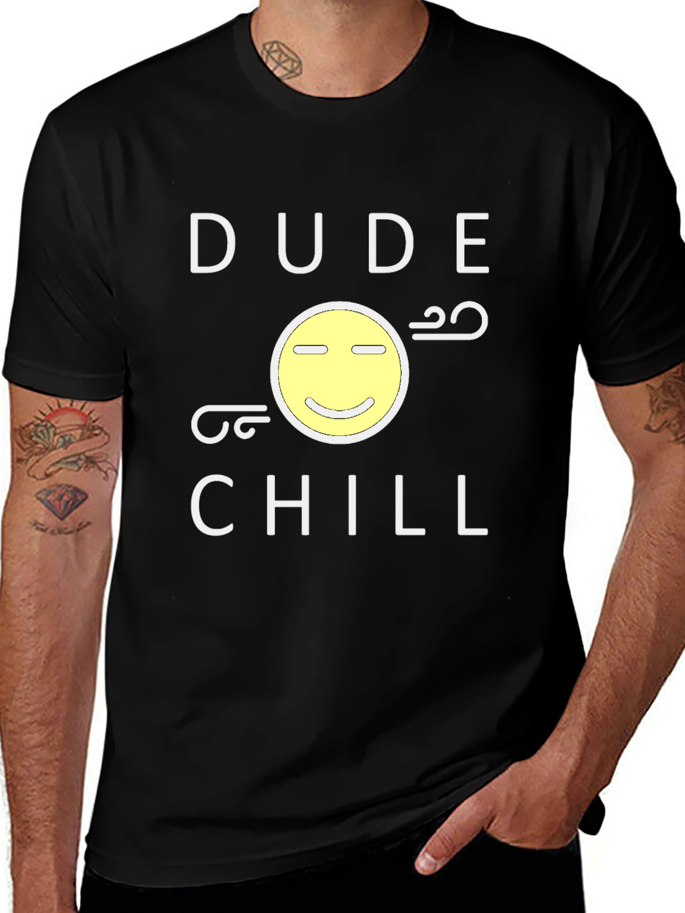 Dude Chill Graphic T-Shirt - Relaxed Fit Cotton Tee