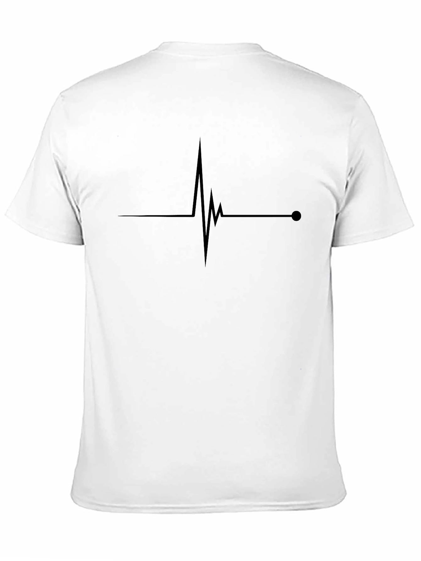 Heartbeat Line Graphic T-Shirt - Cool Casual Tee