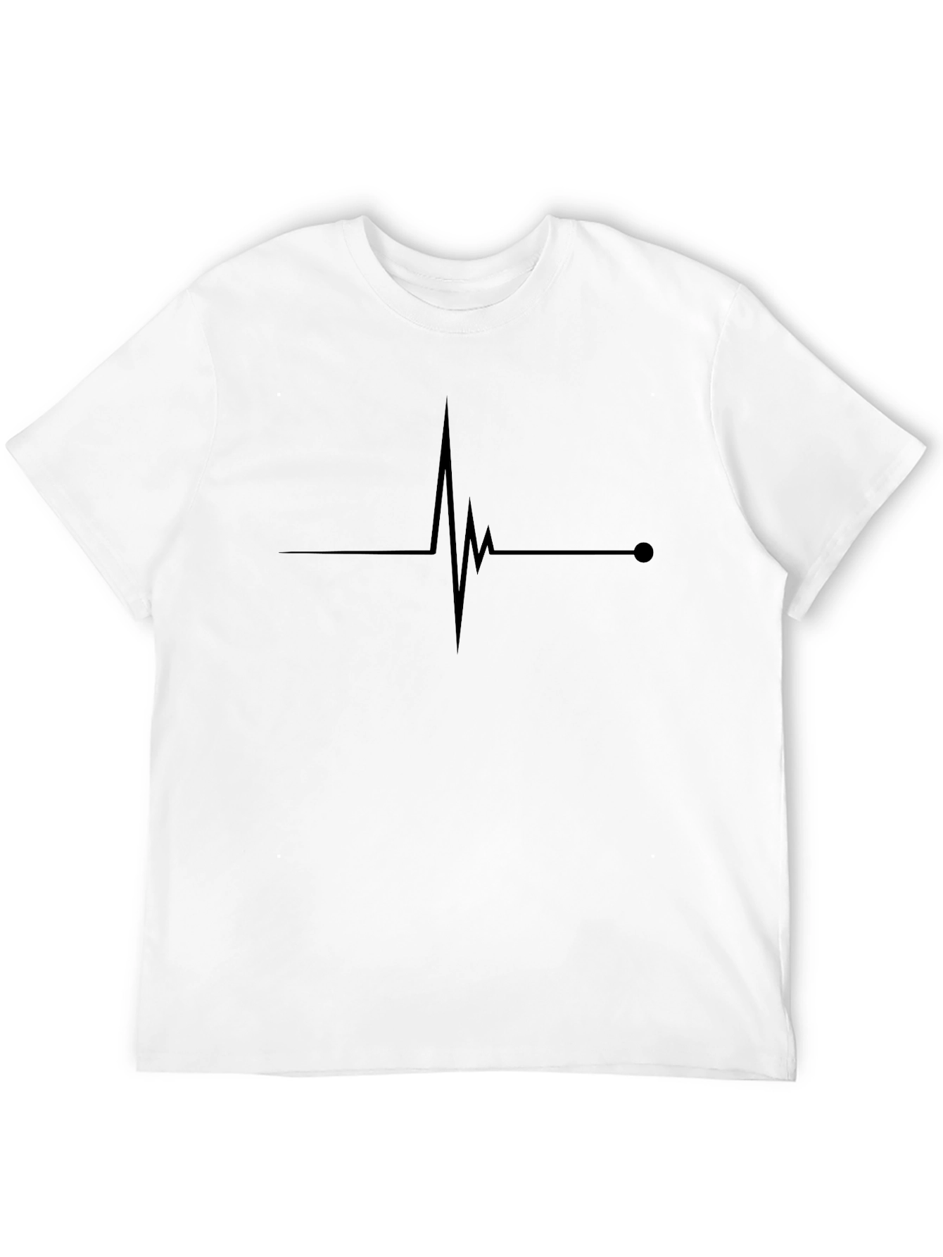 Heartbeat Line Graphic T-Shirt - Cool Casual Tee
