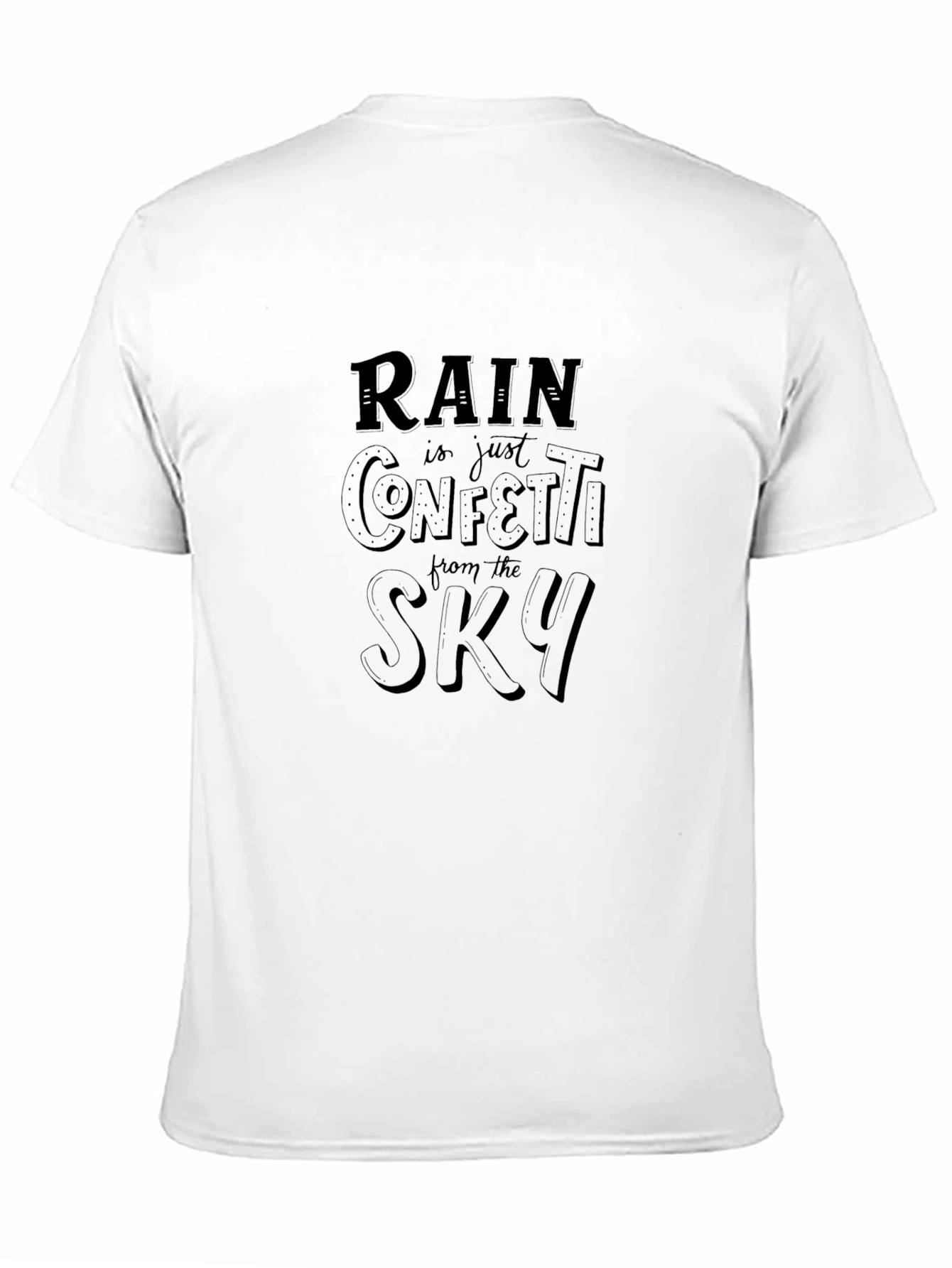 Rain Confetti T-Shirt - Black Graphic Tee