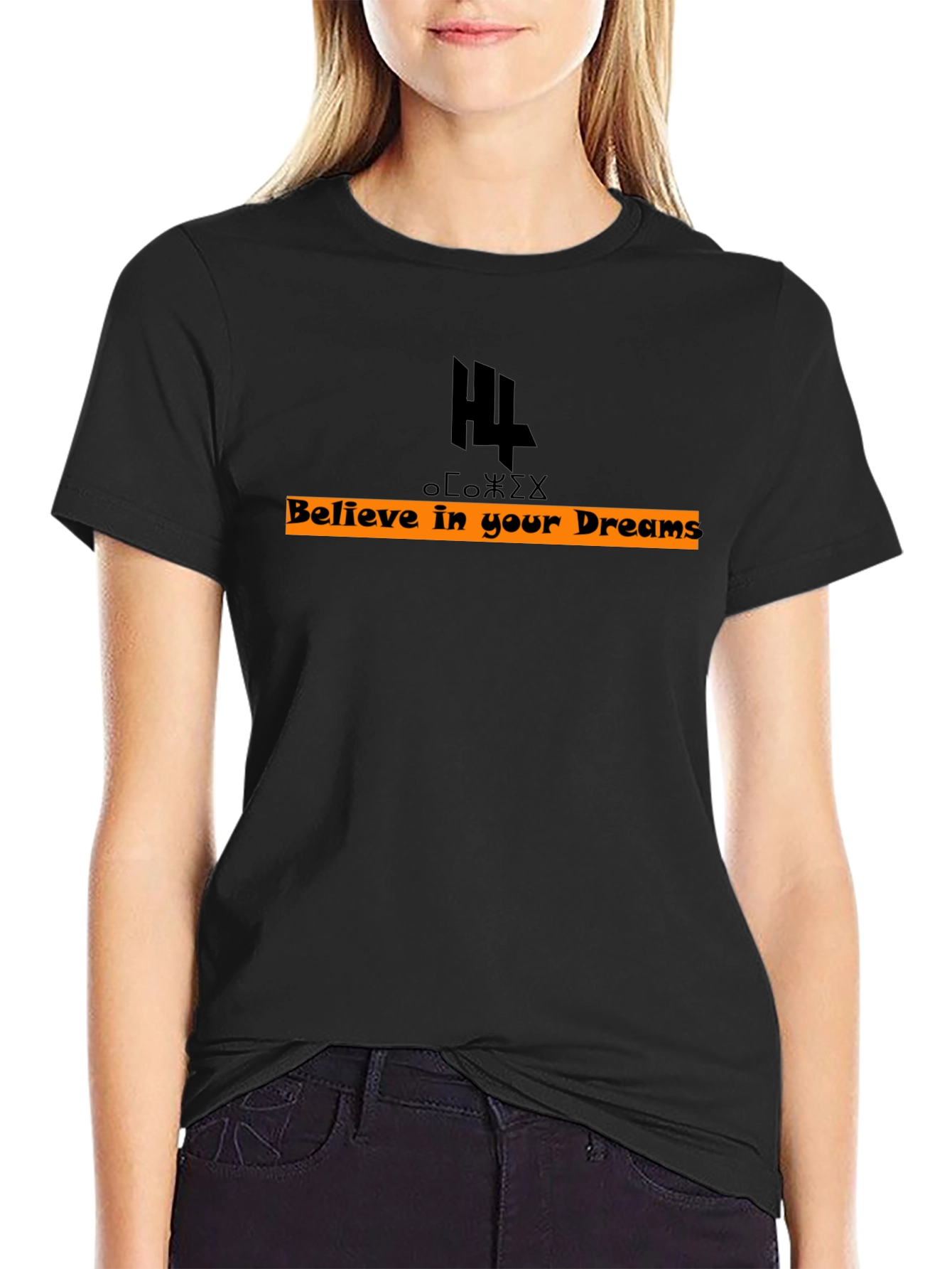 Believe in Your Dreams Black Graphic Tee