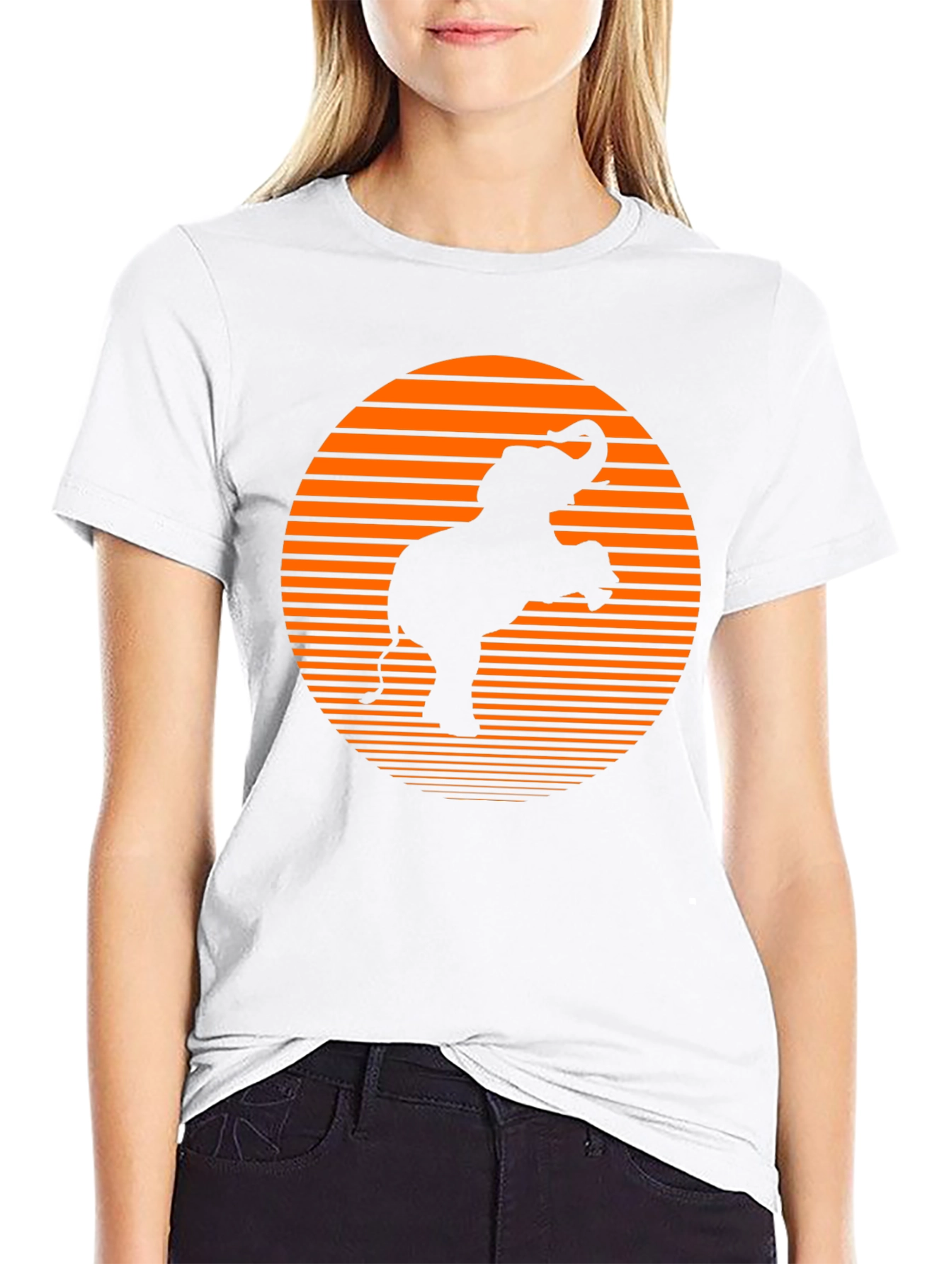 Elephant Sunset Graphic Tee