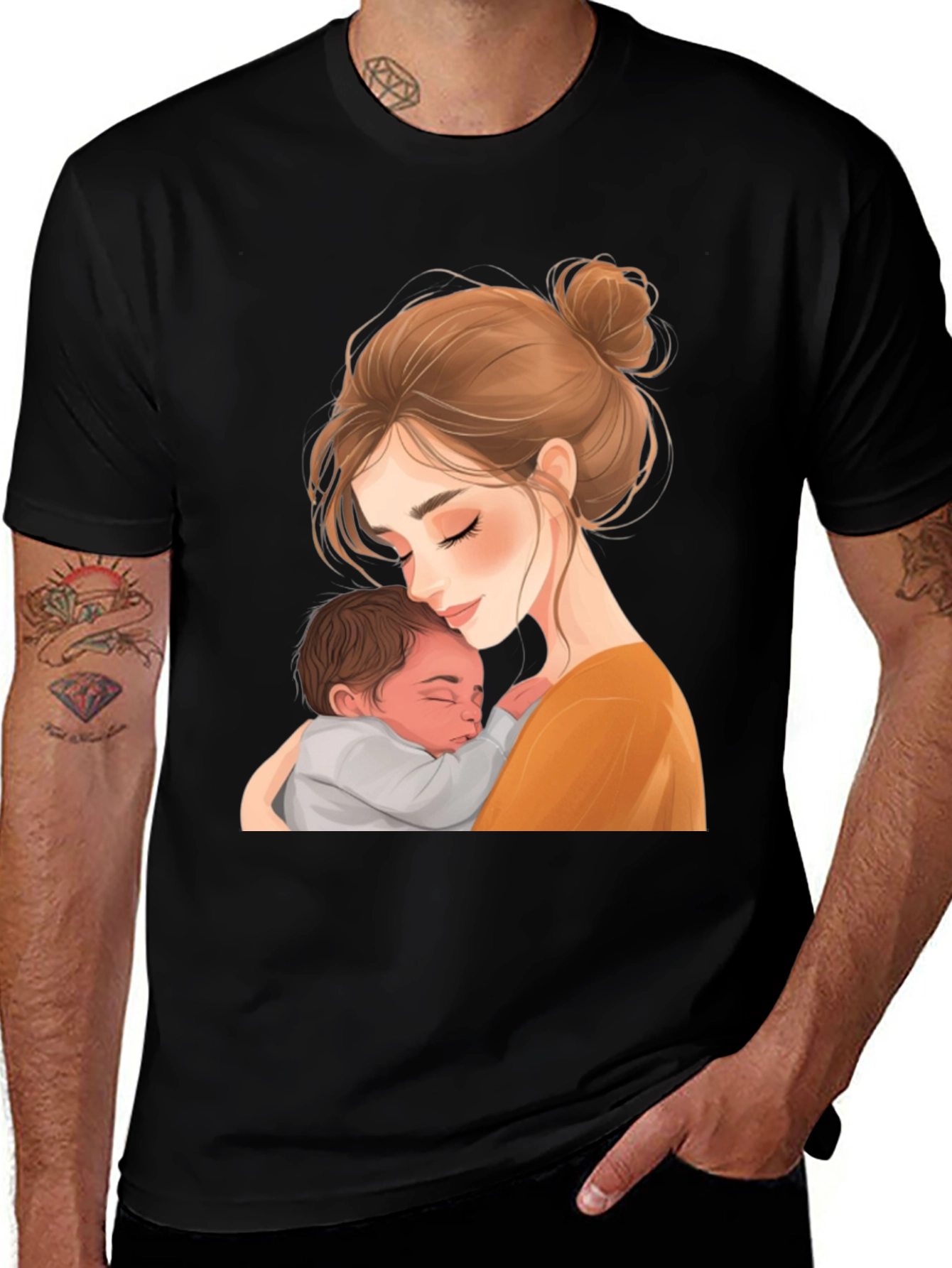 Mother and Child Graphic T-Shirt