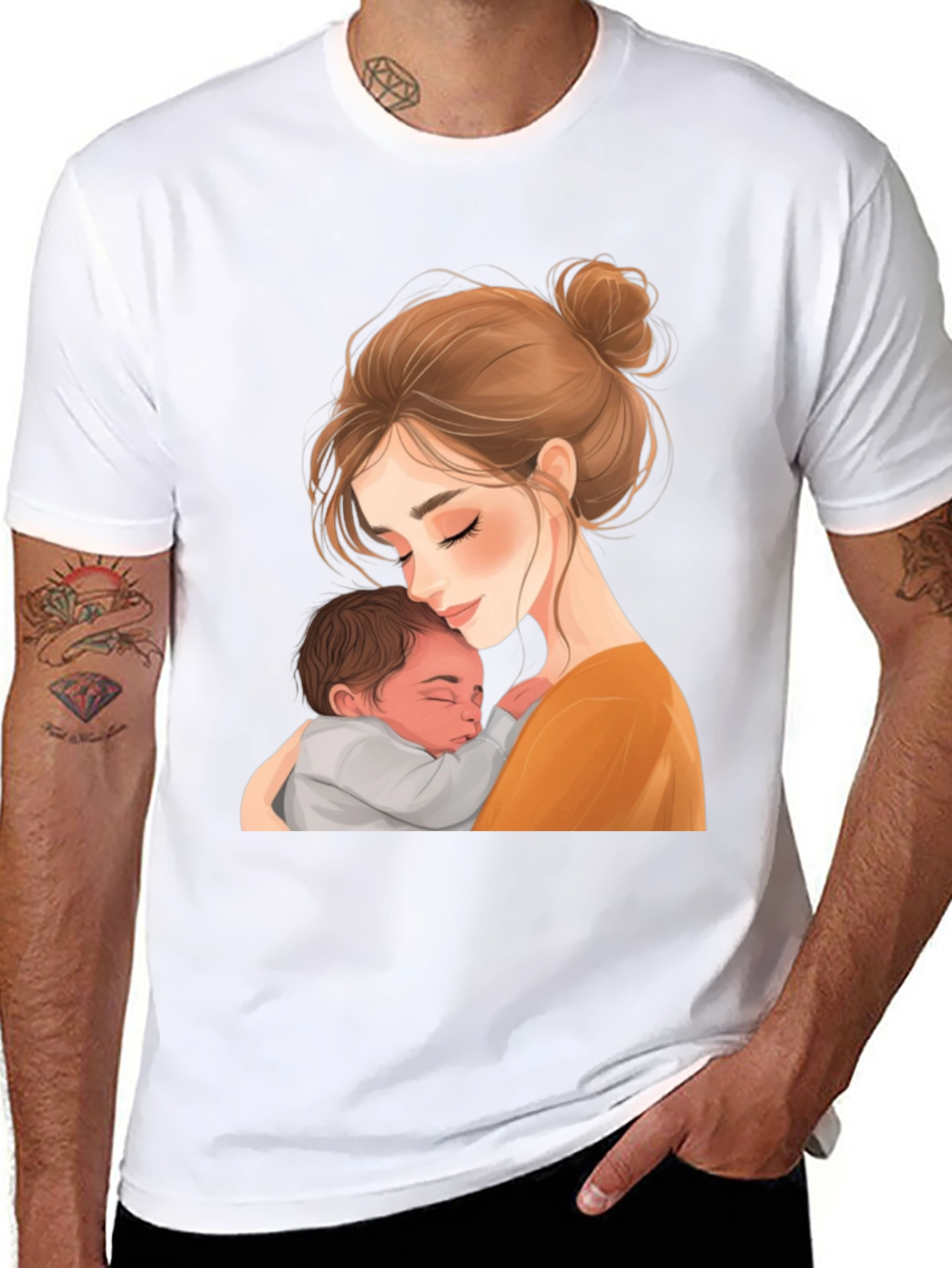 Mother and Child Graphic T-Shirt