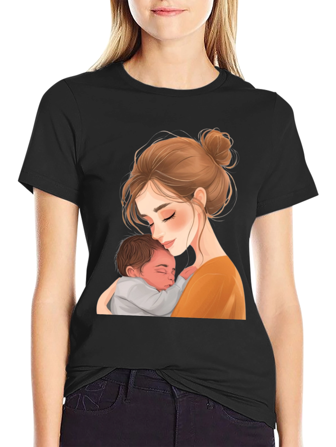 Mother and Child Graphic T-Shirt