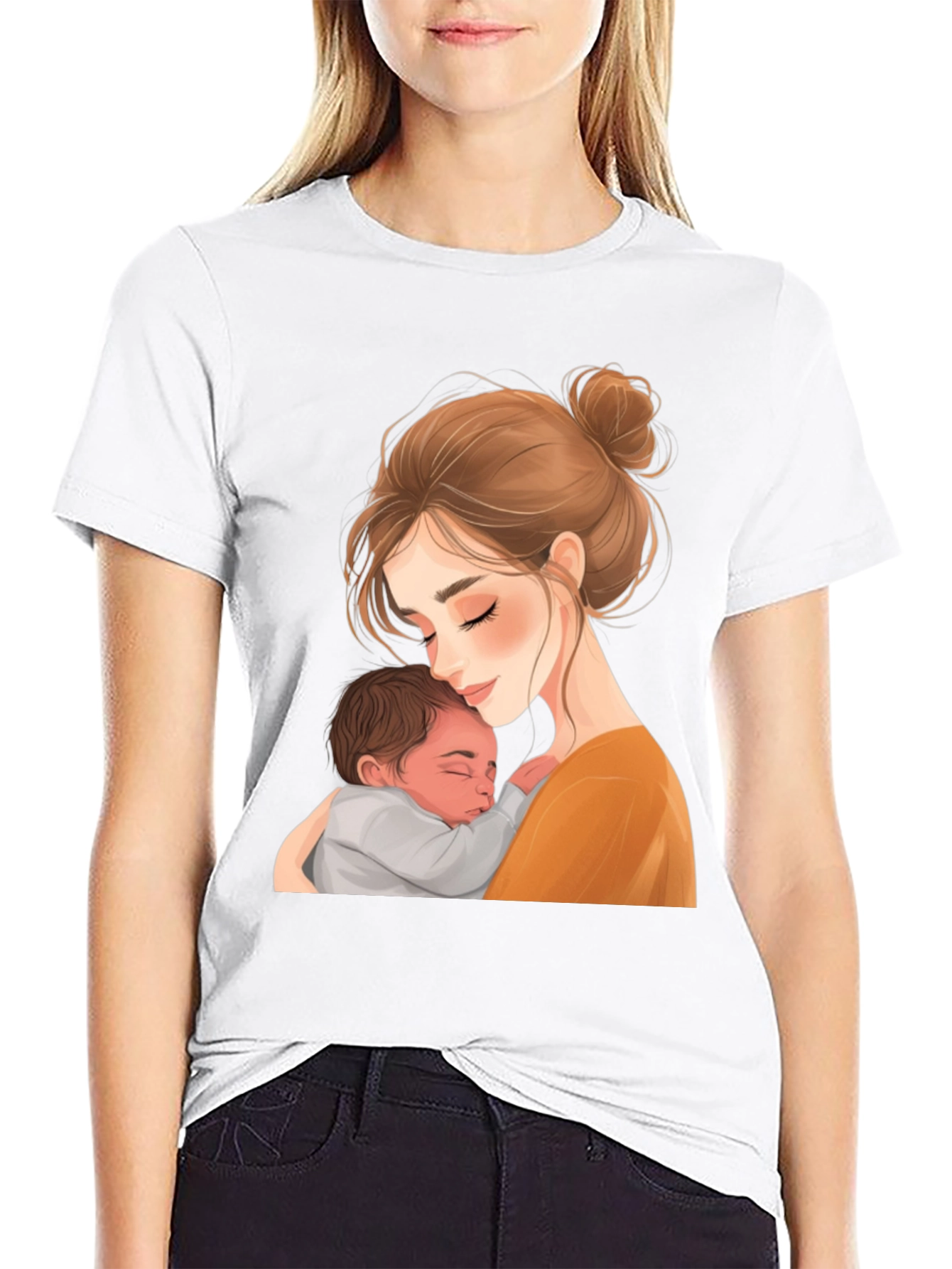 Mother and Child Graphic T-Shirt
