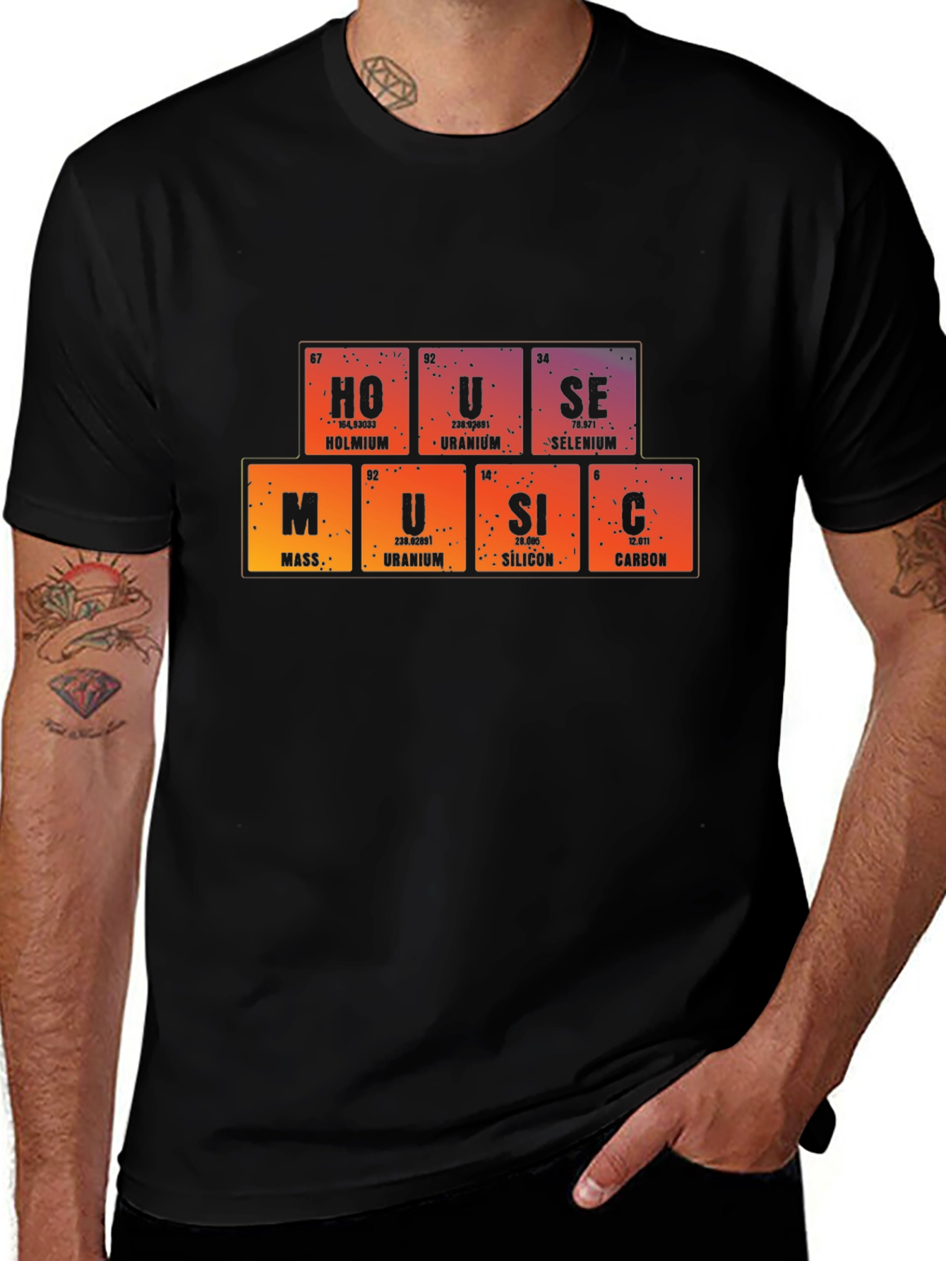 Periodic Table House Music Graphic T-Shirt