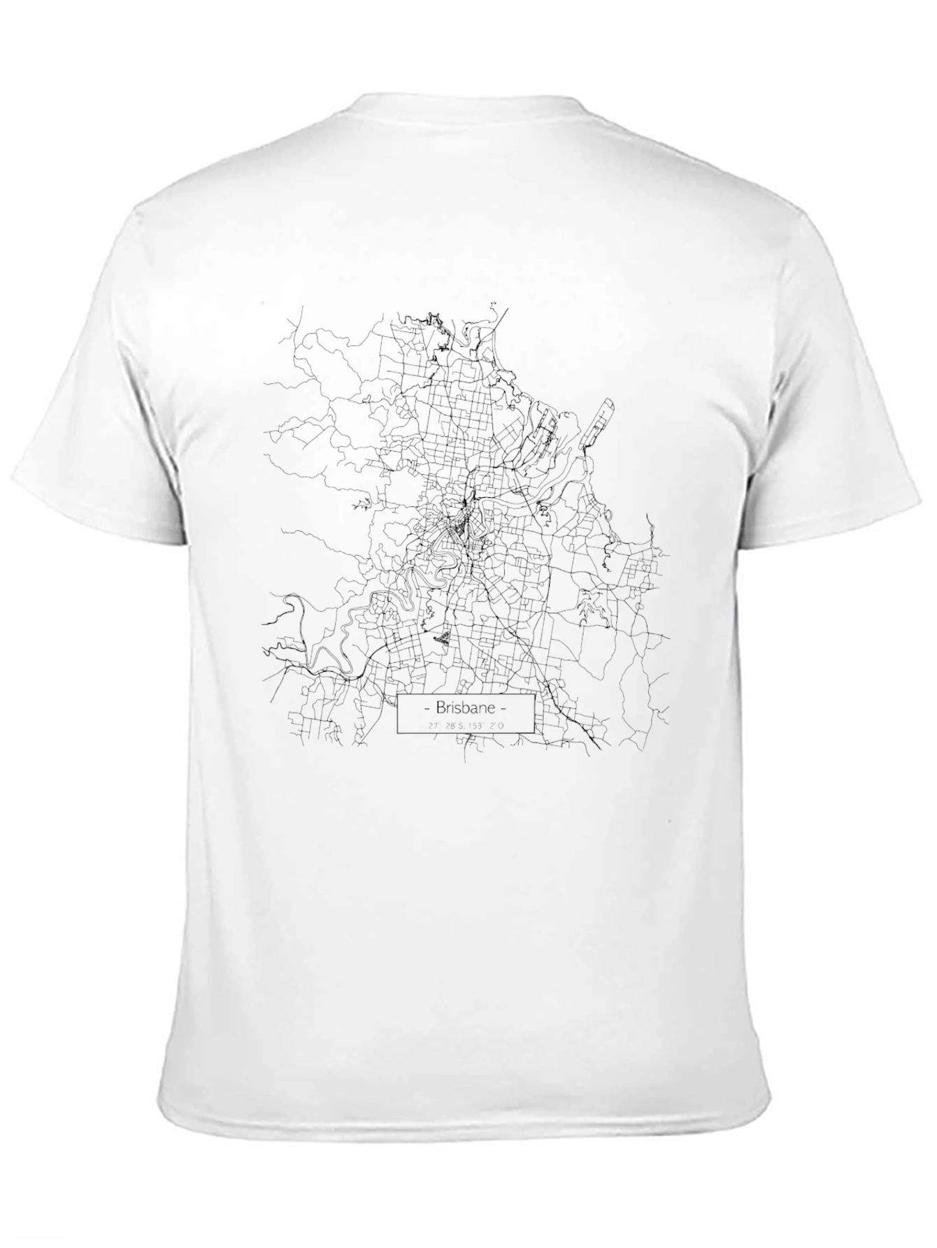 Brisbane City Map Graphic Tee - Black