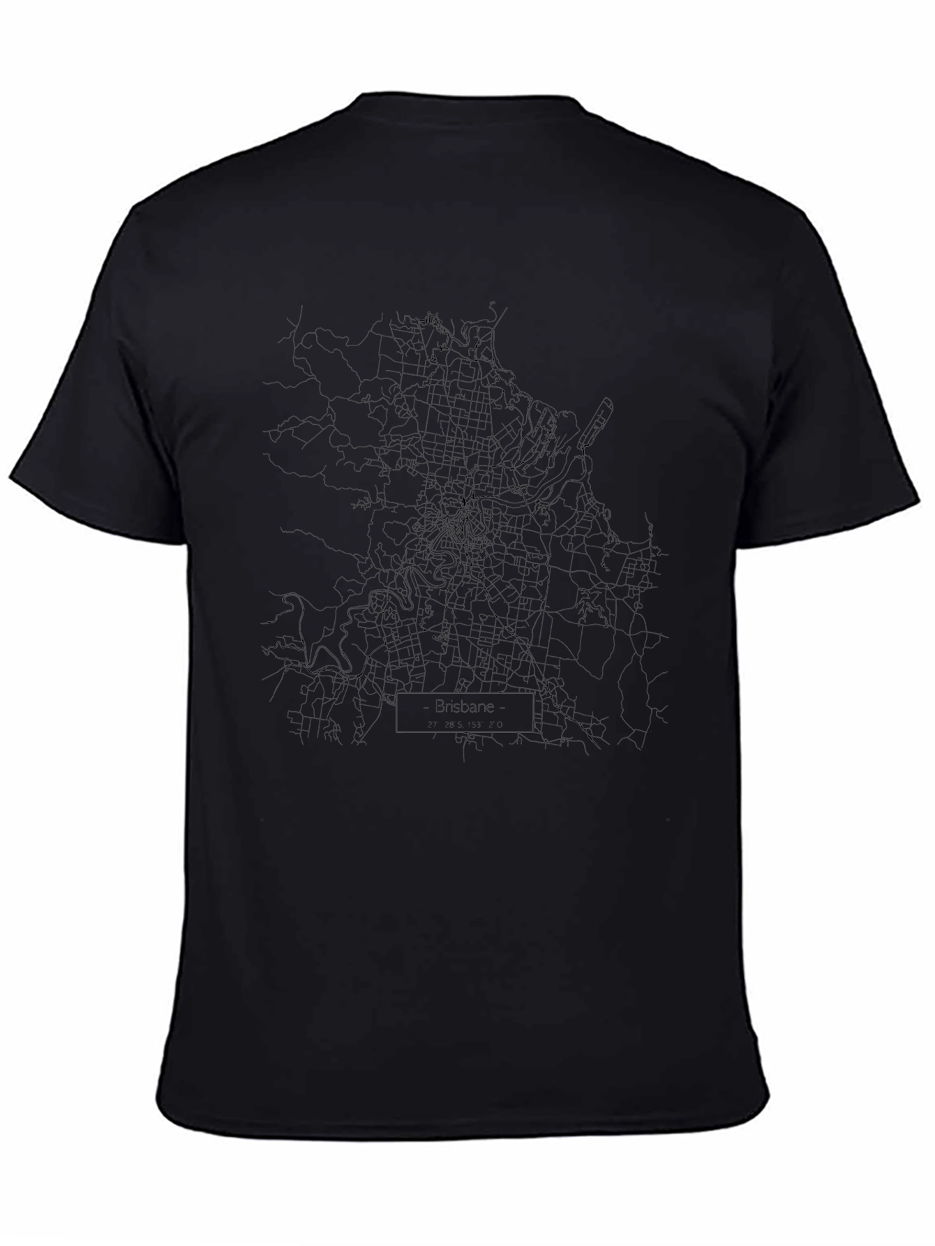 Brisbane City Map Graphic Tee - Black