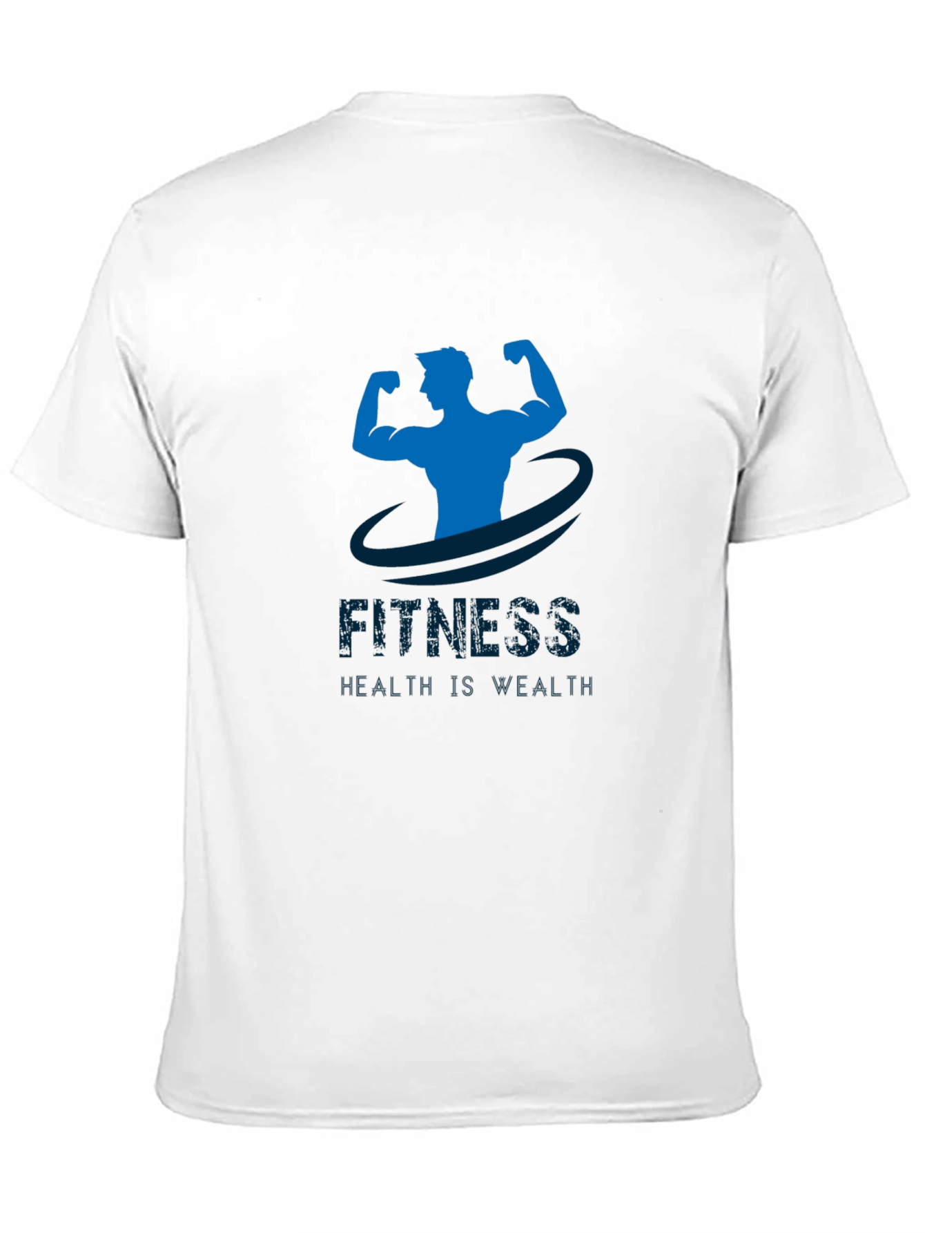 Fitness Graphic Print Tee - Black