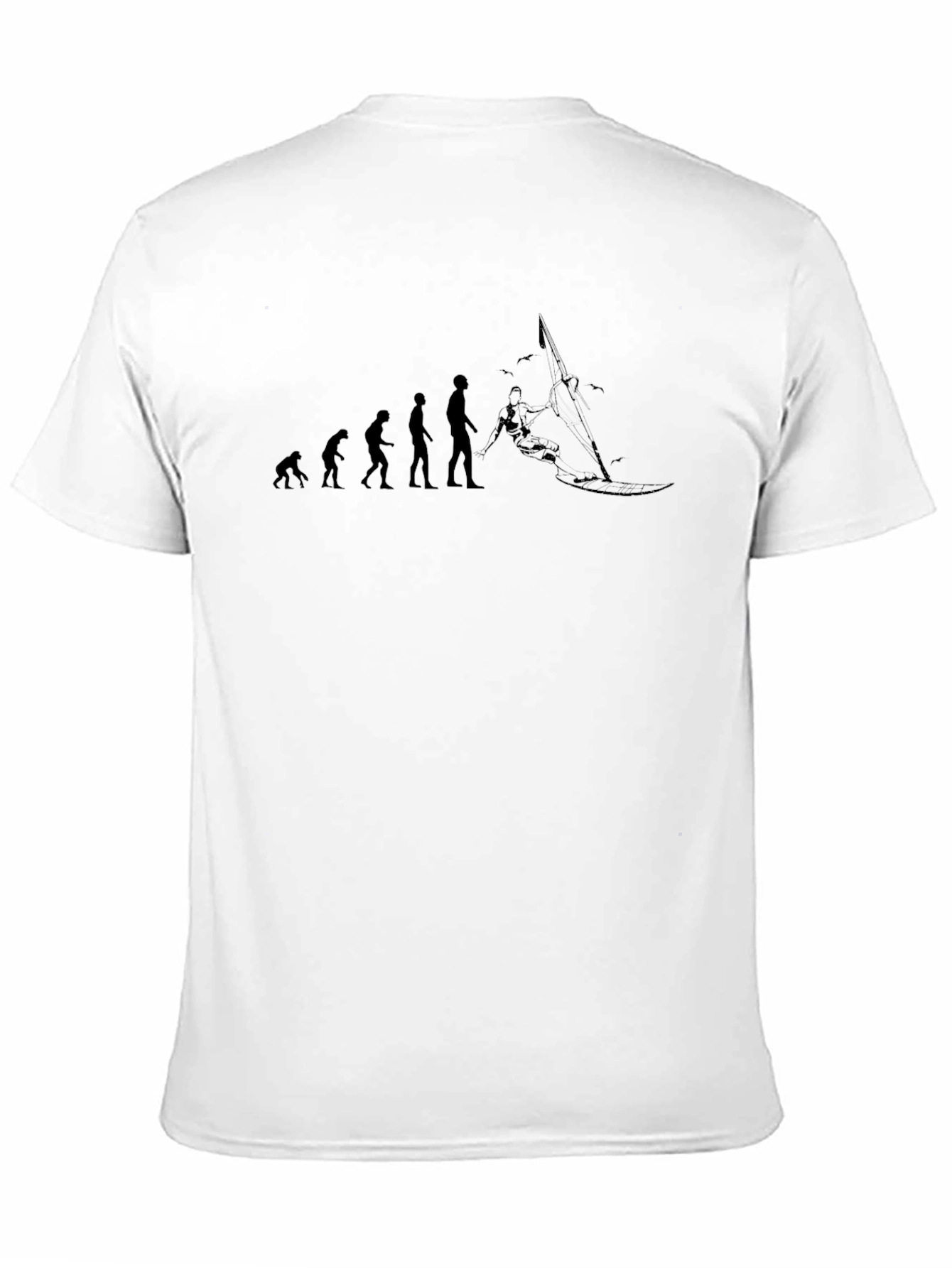 Evolution of Windsurfing Graphic T-Shirt - Black