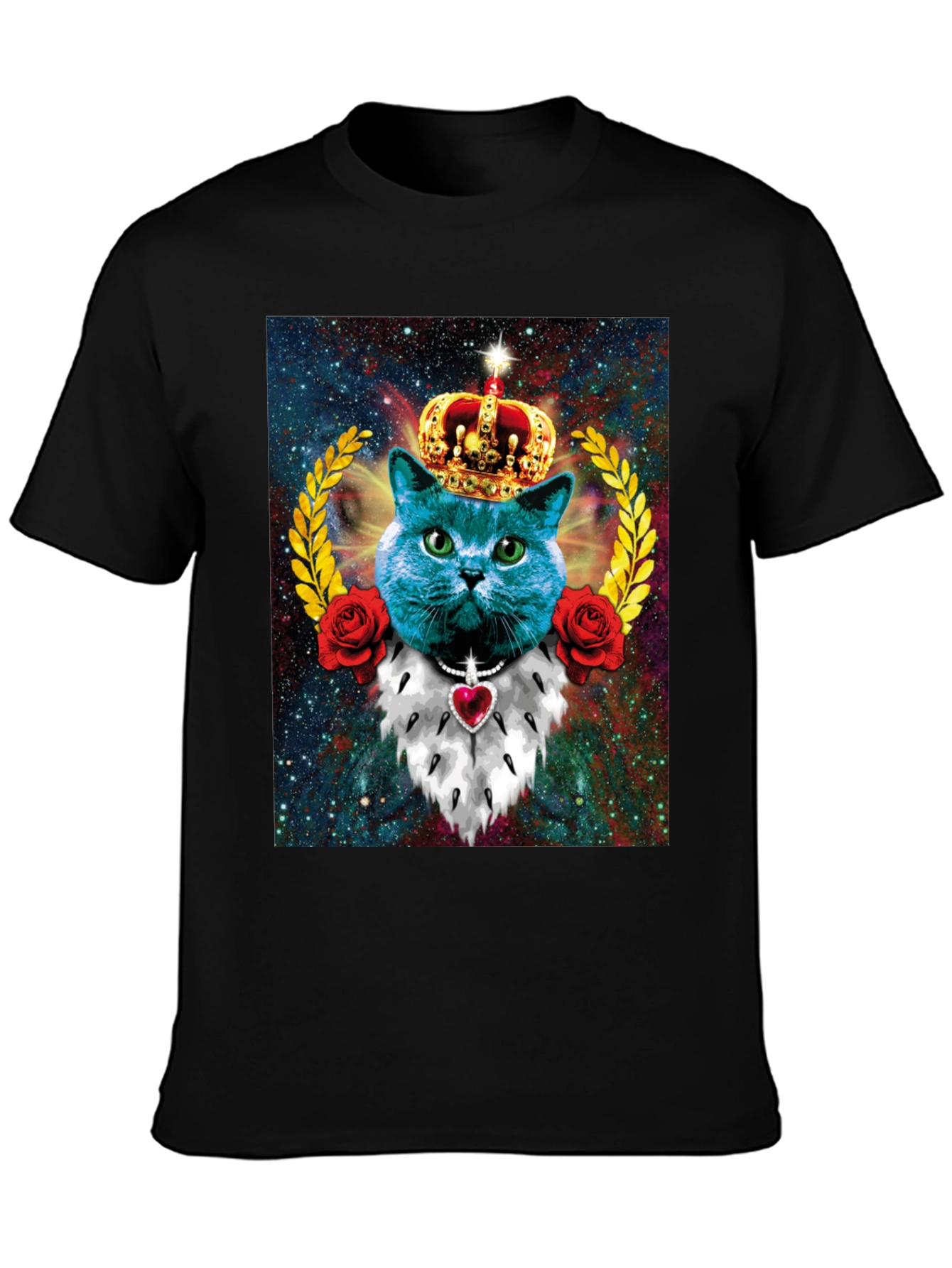 King Cat T-Shirt Galaxy Cat Tee