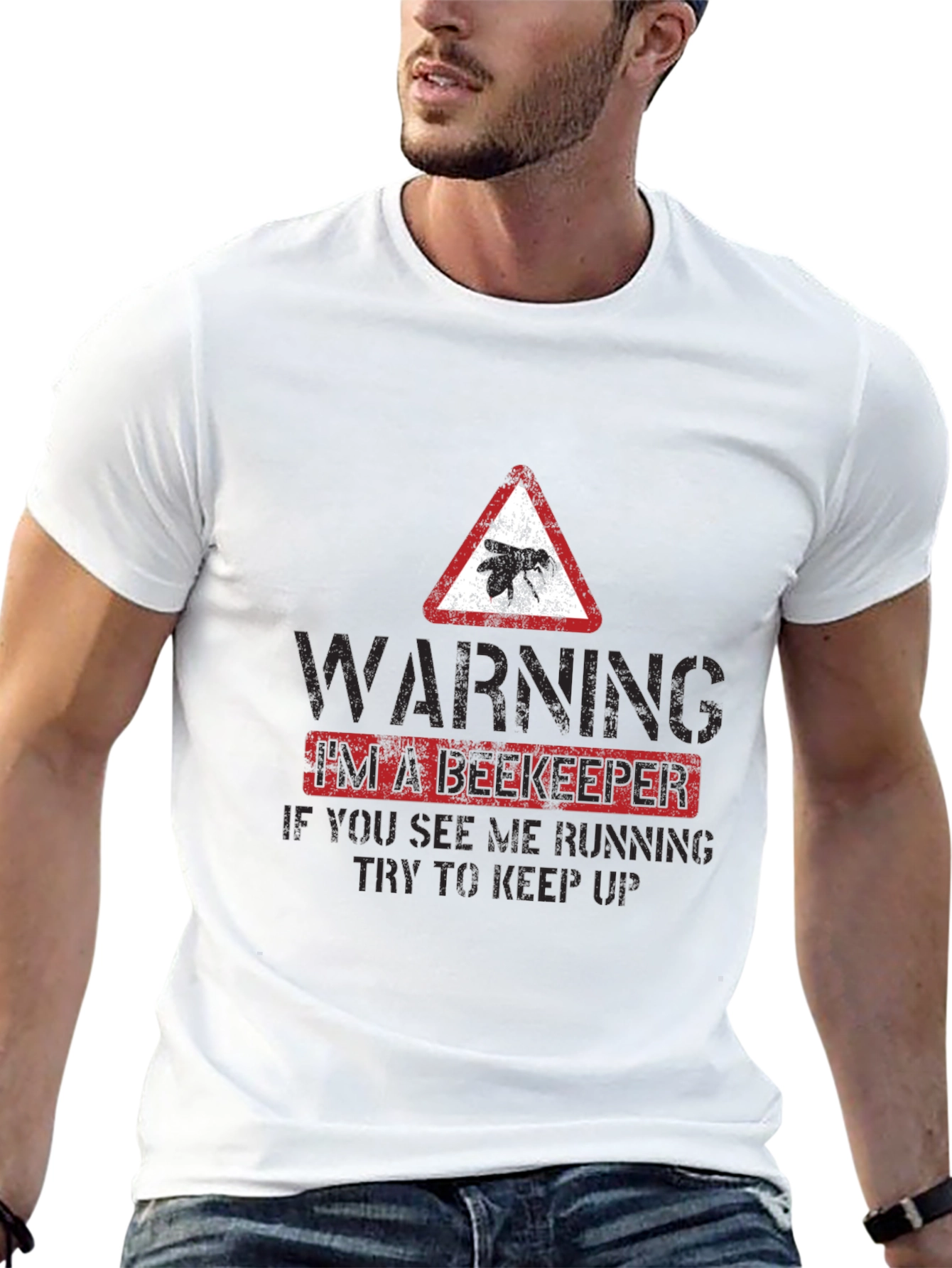Funny Beekeeper Warning T-Shirt - Keep Up!