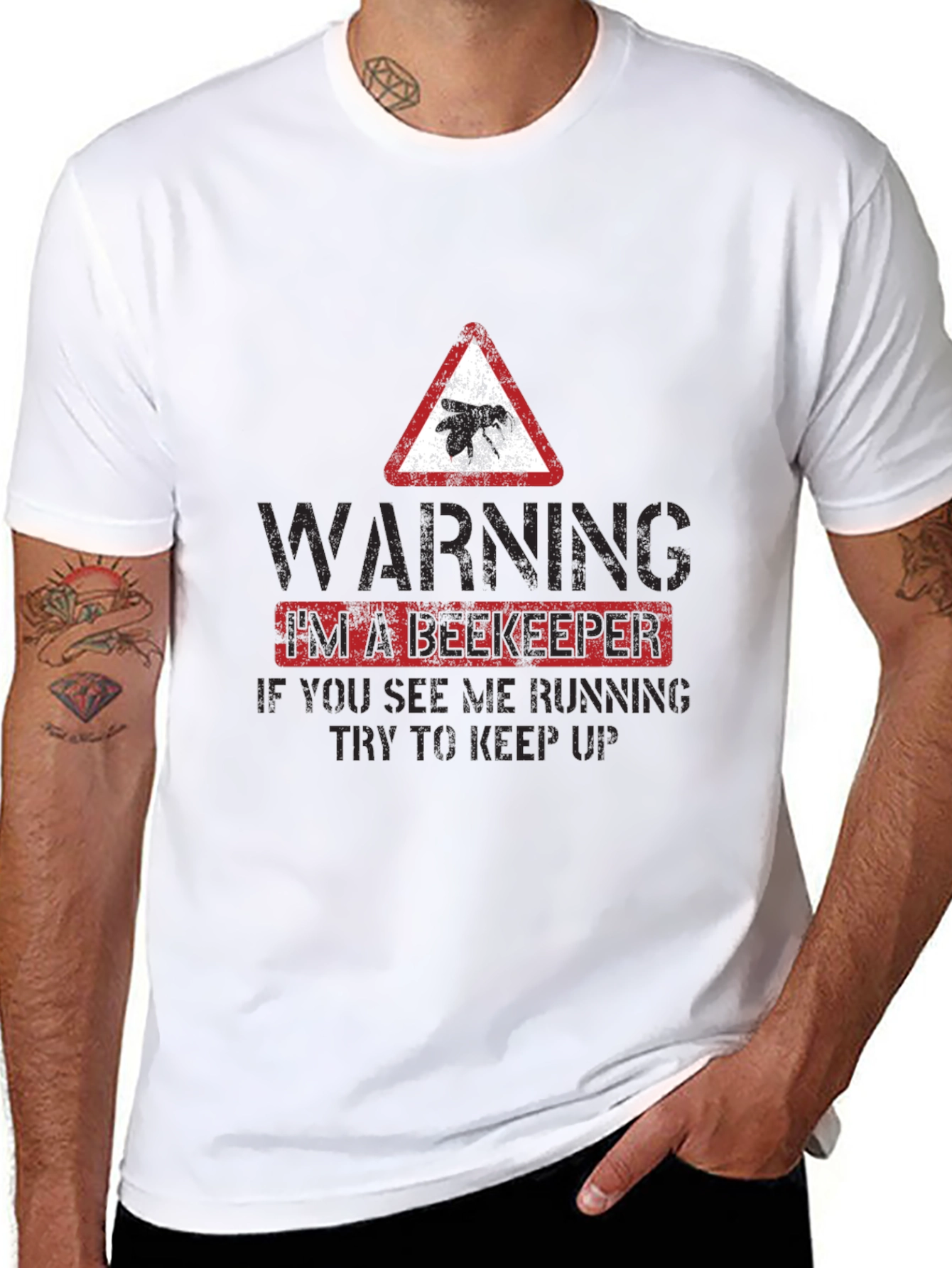 Funny Beekeeper Warning T-Shirt - Keep Up!