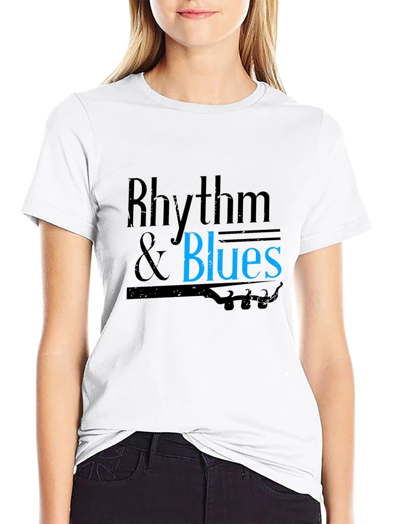 Rhythm & Blues Black T-Shirt - Music Inspired Tee