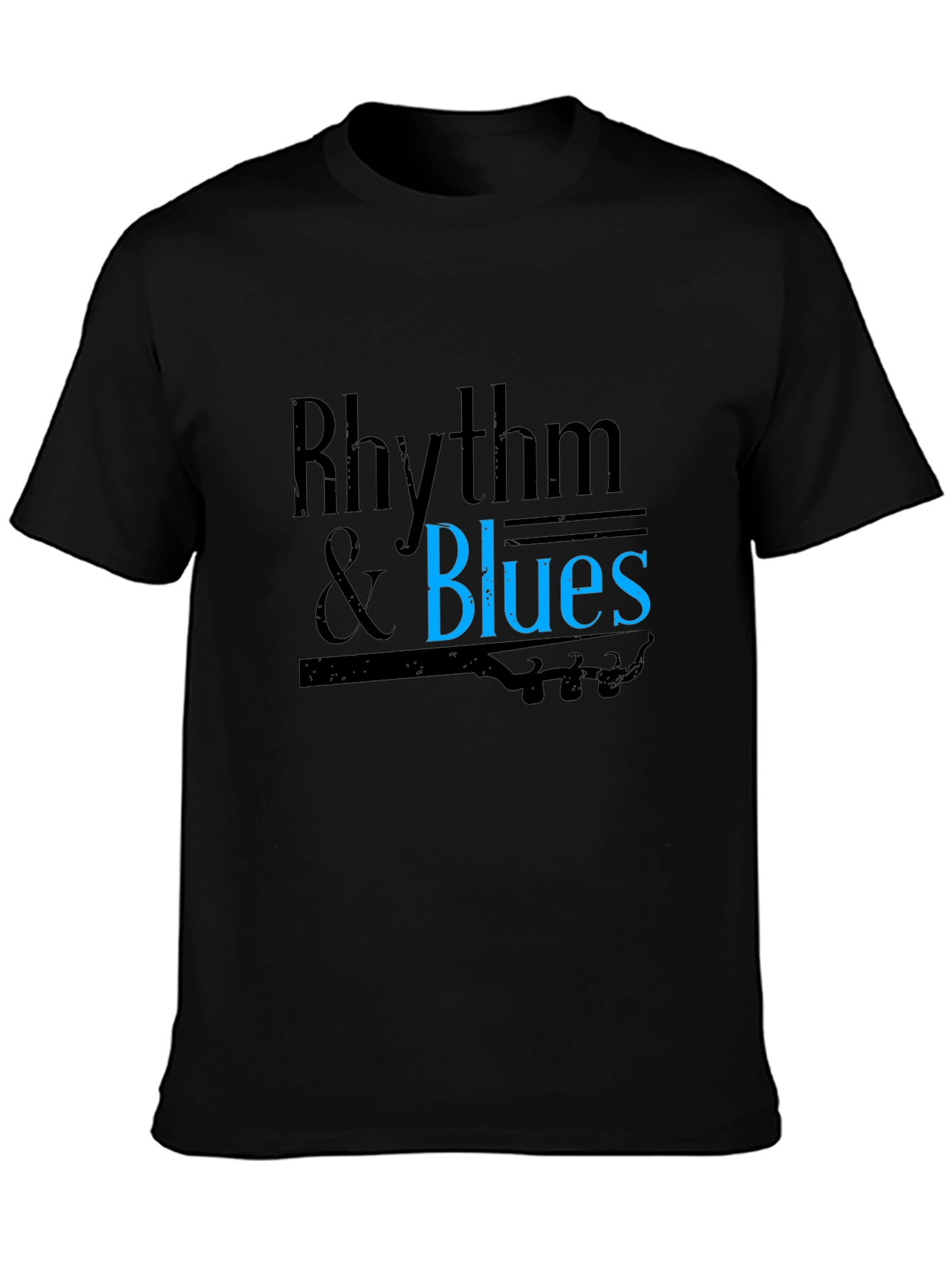 Rhythm & Blues Black T-Shirt - Music Inspired Tee