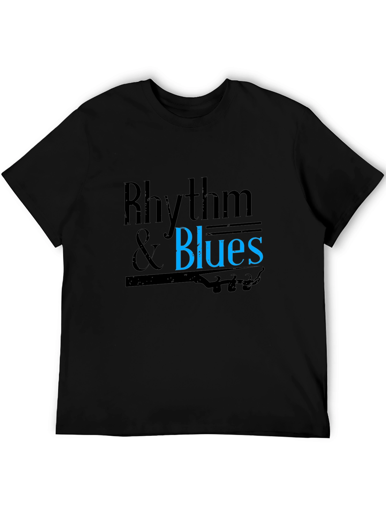 Rhythm & Blues Black T-Shirt - Music Inspired Tee