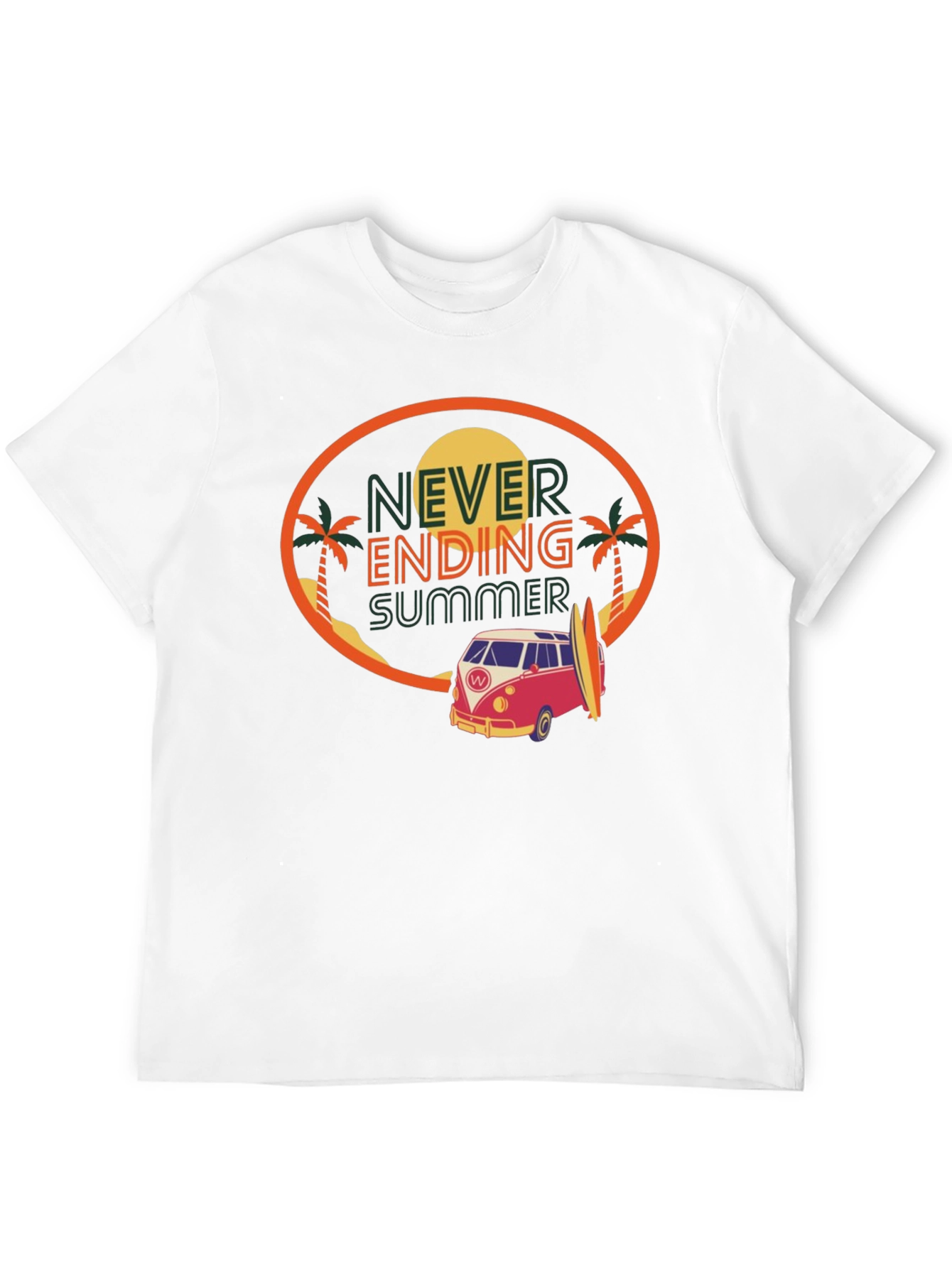 Never Ending Summer Black Graphic Tee