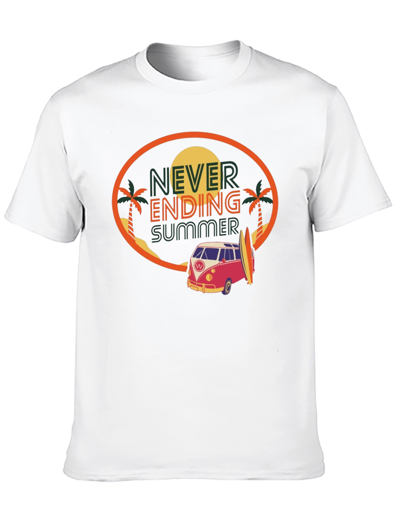 Never Ending Summer Black Graphic Tee