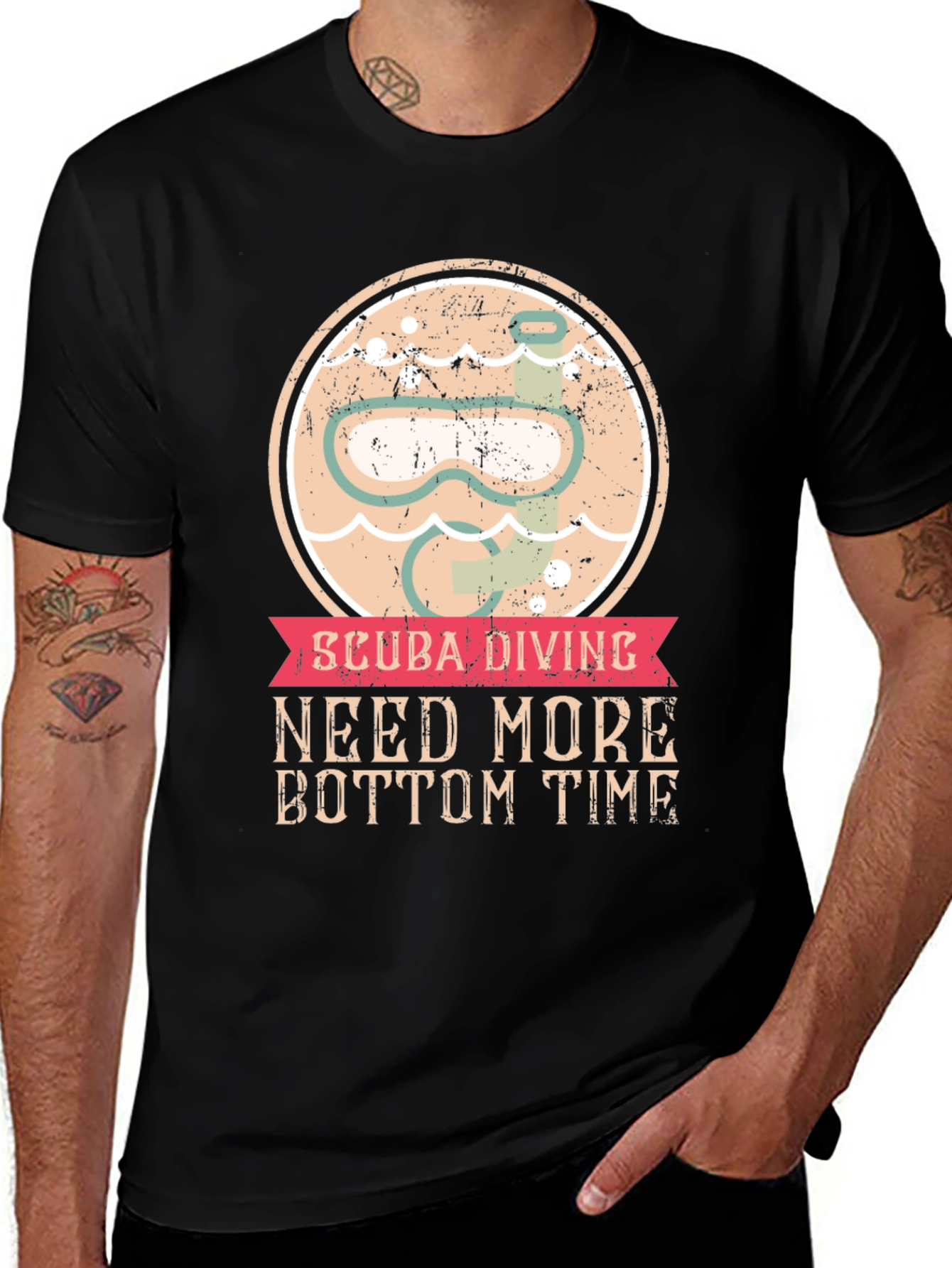 Scuba Diving Bottom Time Graphic Tee