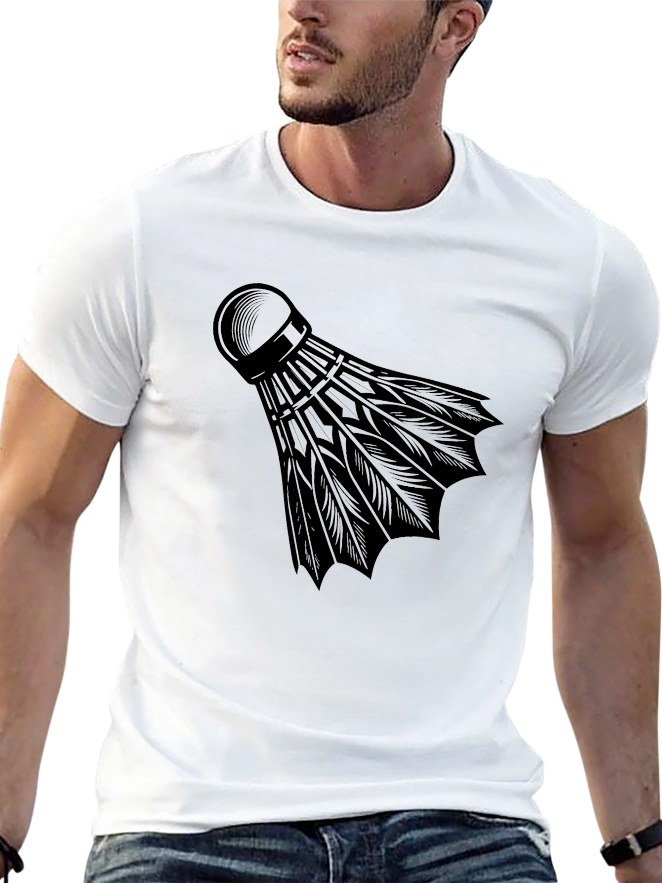Badminton Shuttlecock Graphic Tee - Stylish Sportswear